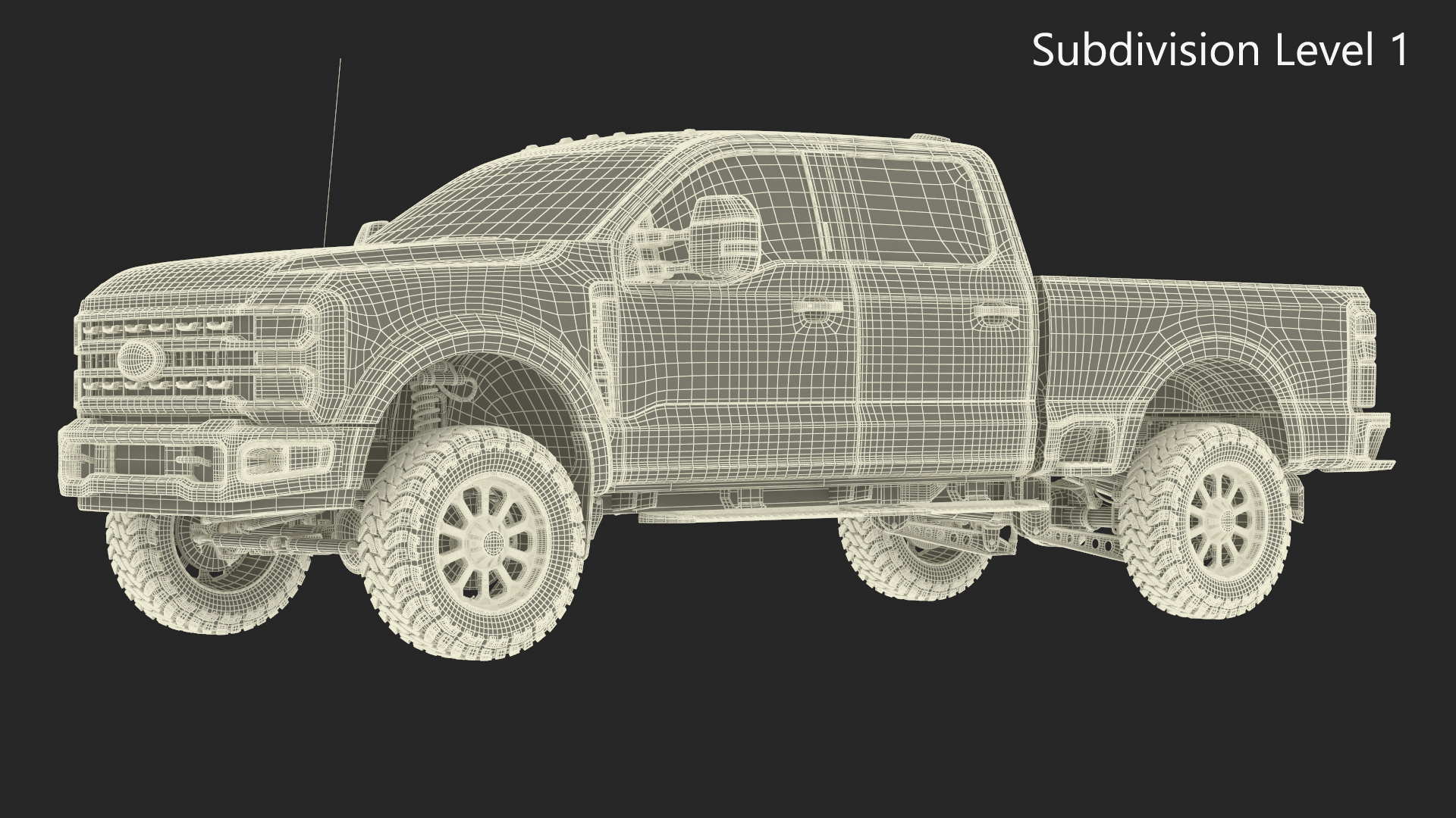 3D Ford Super Duty F-550 2023 Lift Kit Black