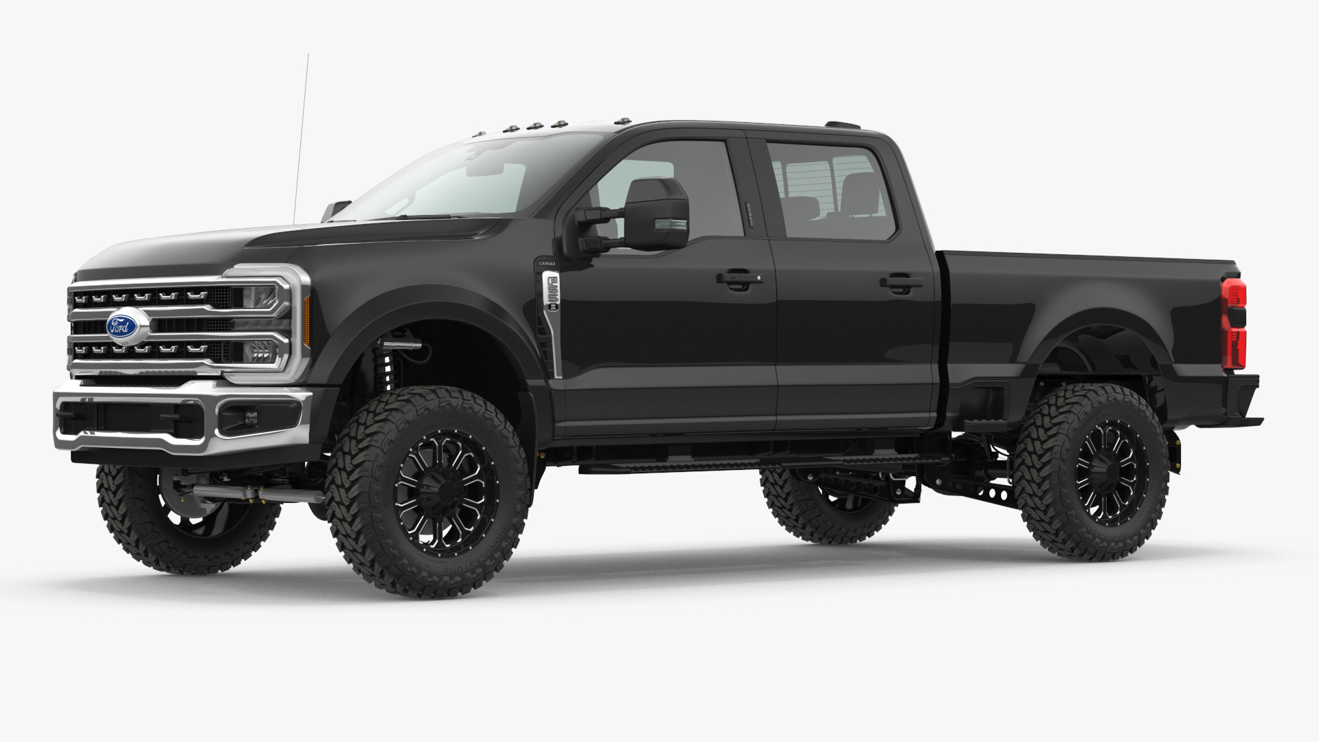 3D Ford Super Duty F-550 2023 Lift Kit Black