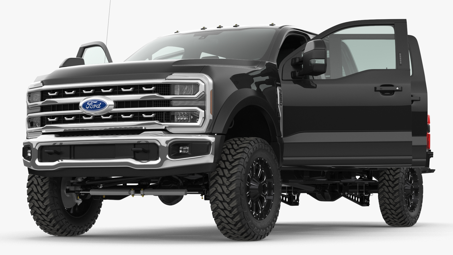 3D Ford Super Duty F-550 2023 Lift Kit Black
