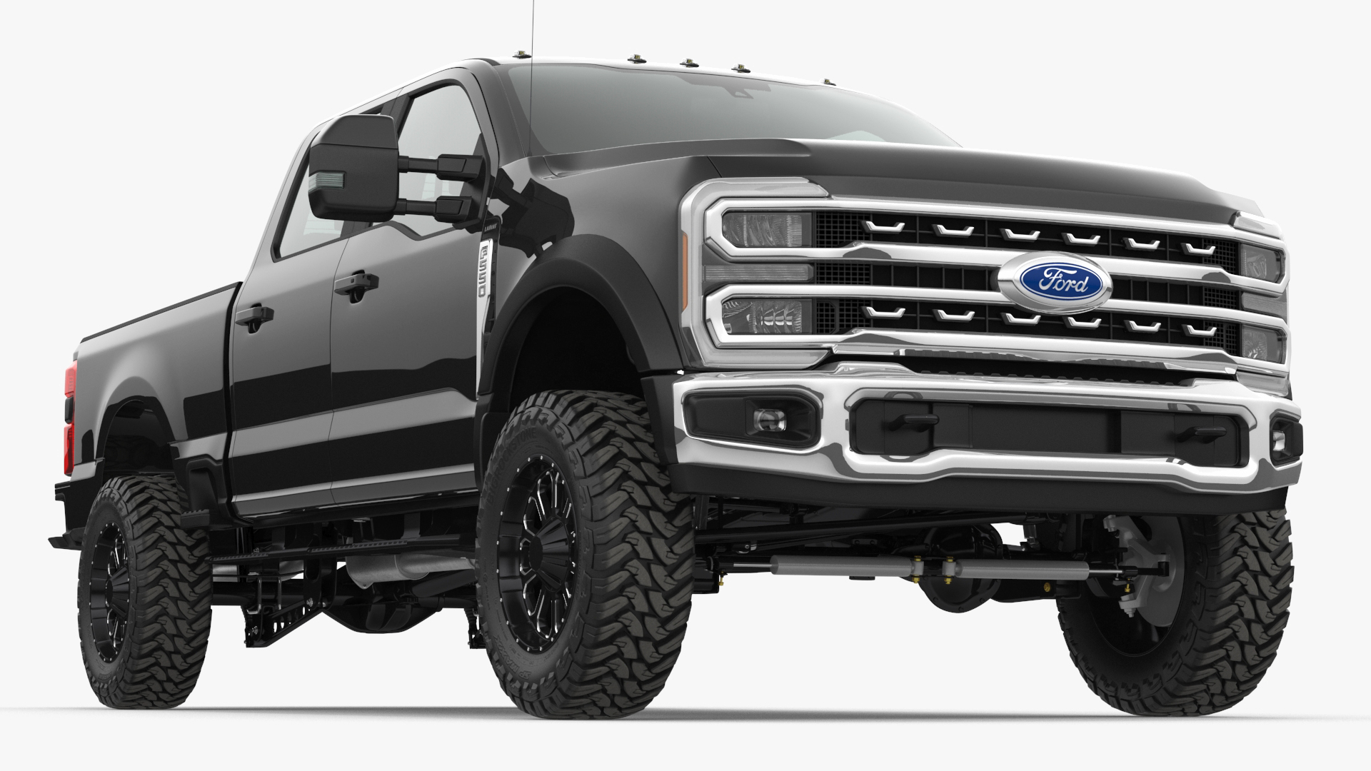 3D Ford Super Duty F-550 2023 Lift Kit Black