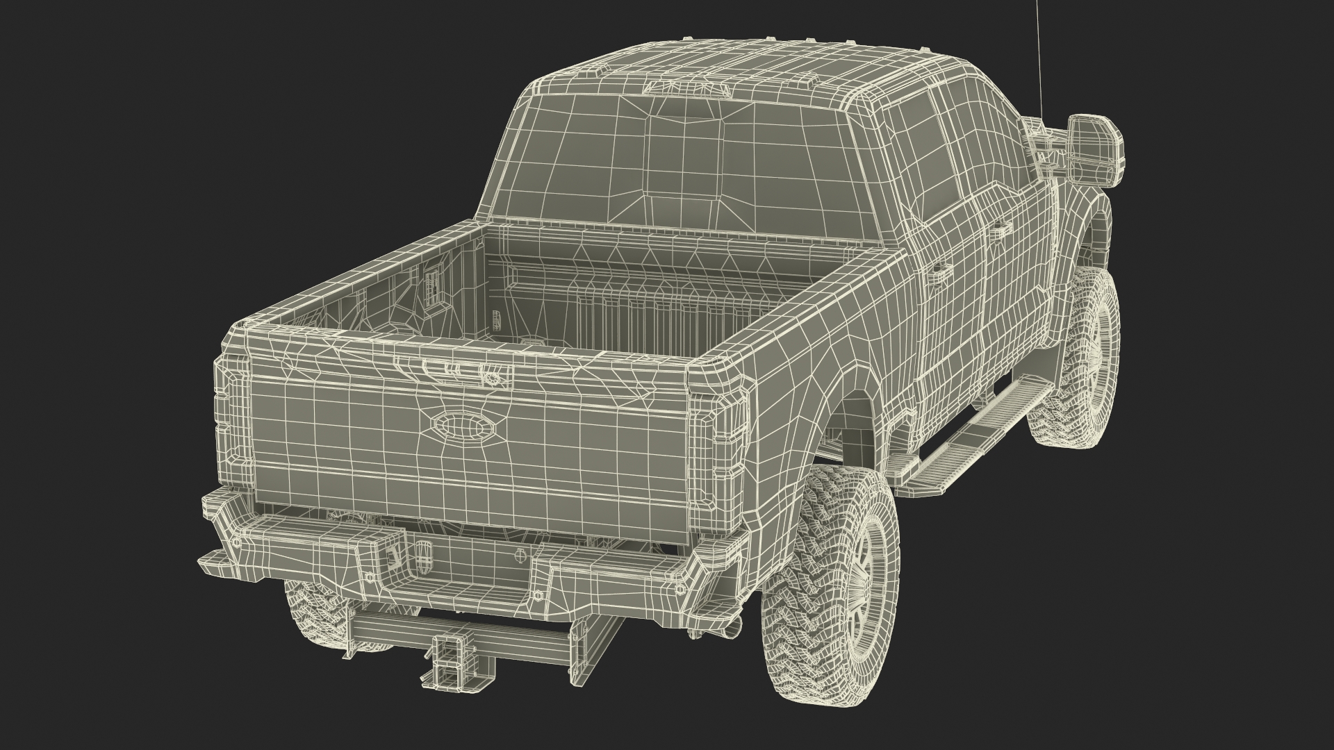 3D Ford Super Duty F-550 2023 Lift Kit Black