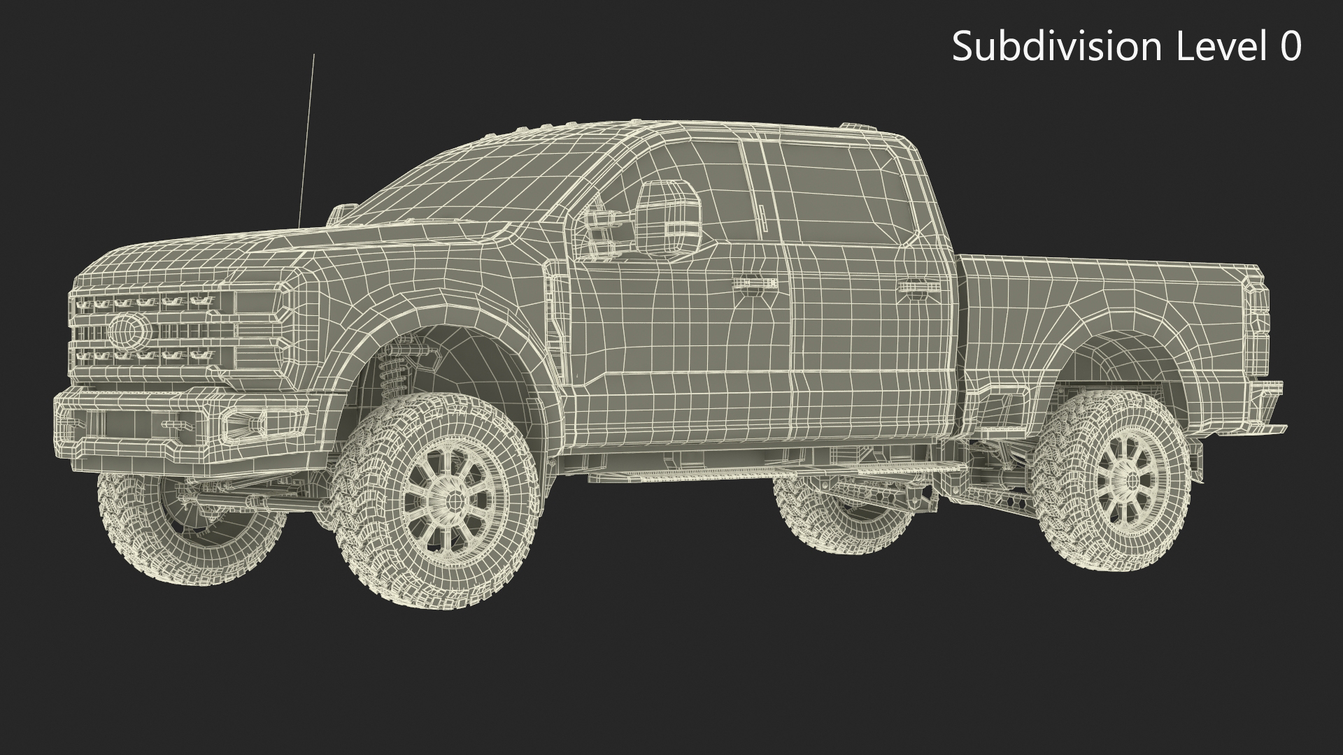 3D Ford Super Duty F-550 2023 Lift Kit Black