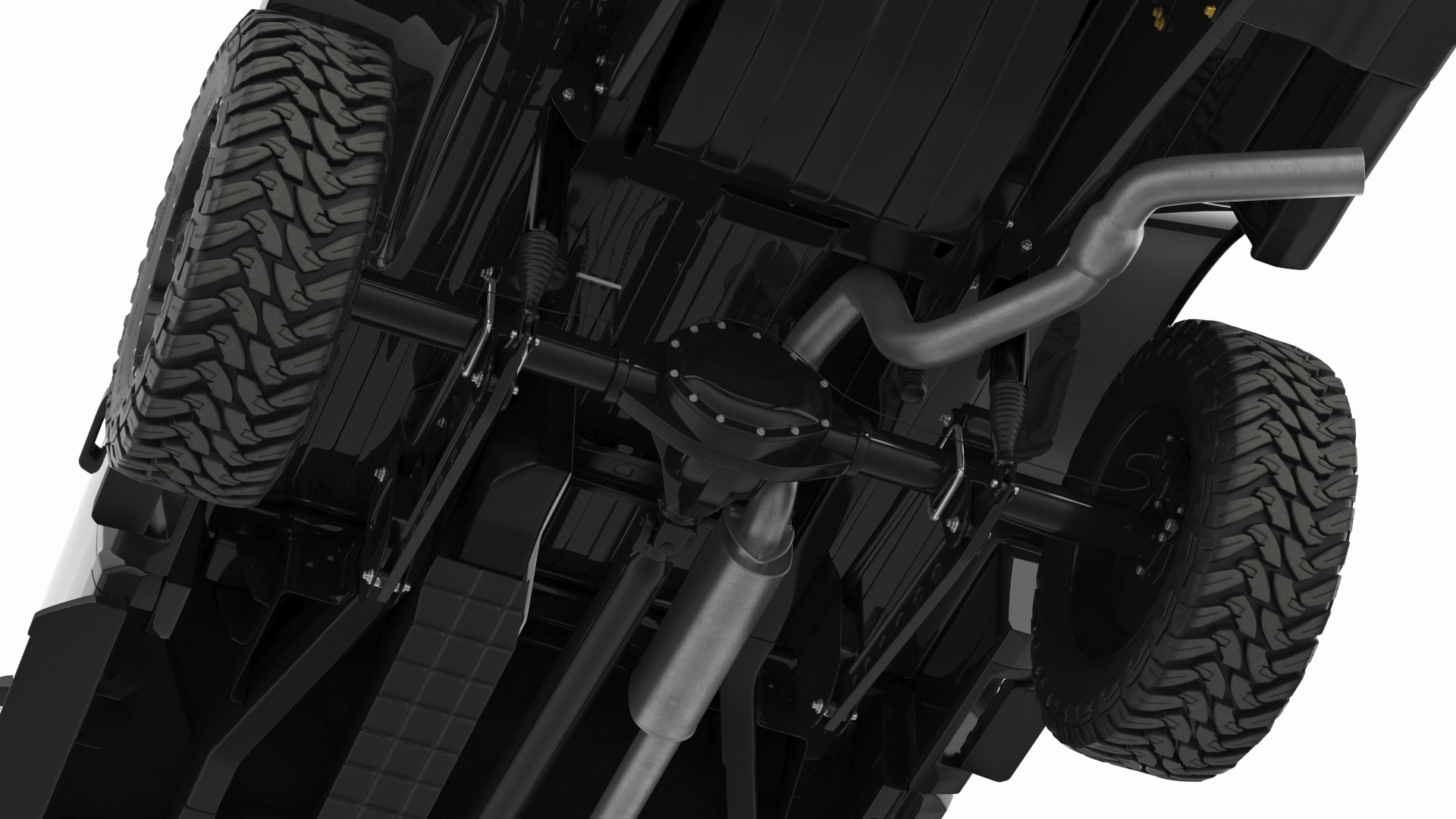 3D Ford Super Duty F-550 2023 Lift Kit Black