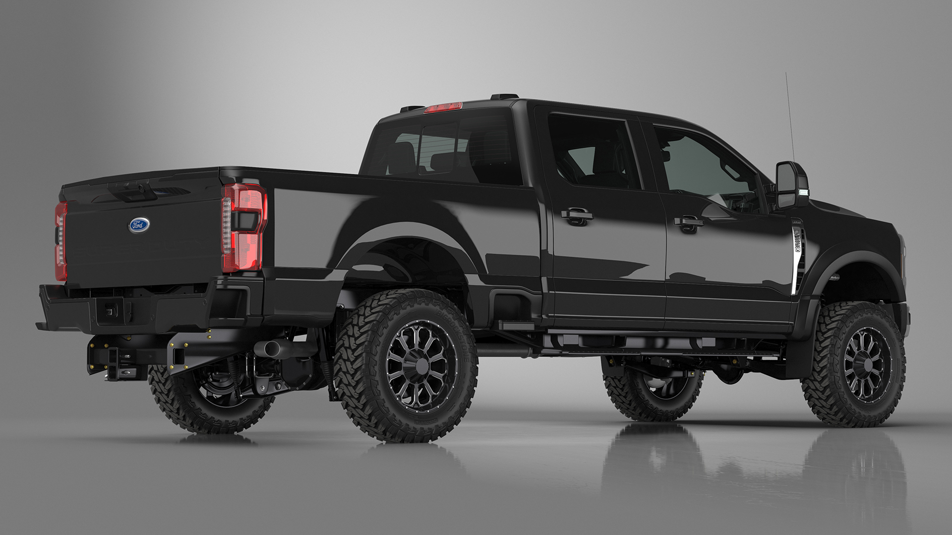 3D Ford Super Duty F-550 2023 Lift Kit Black
