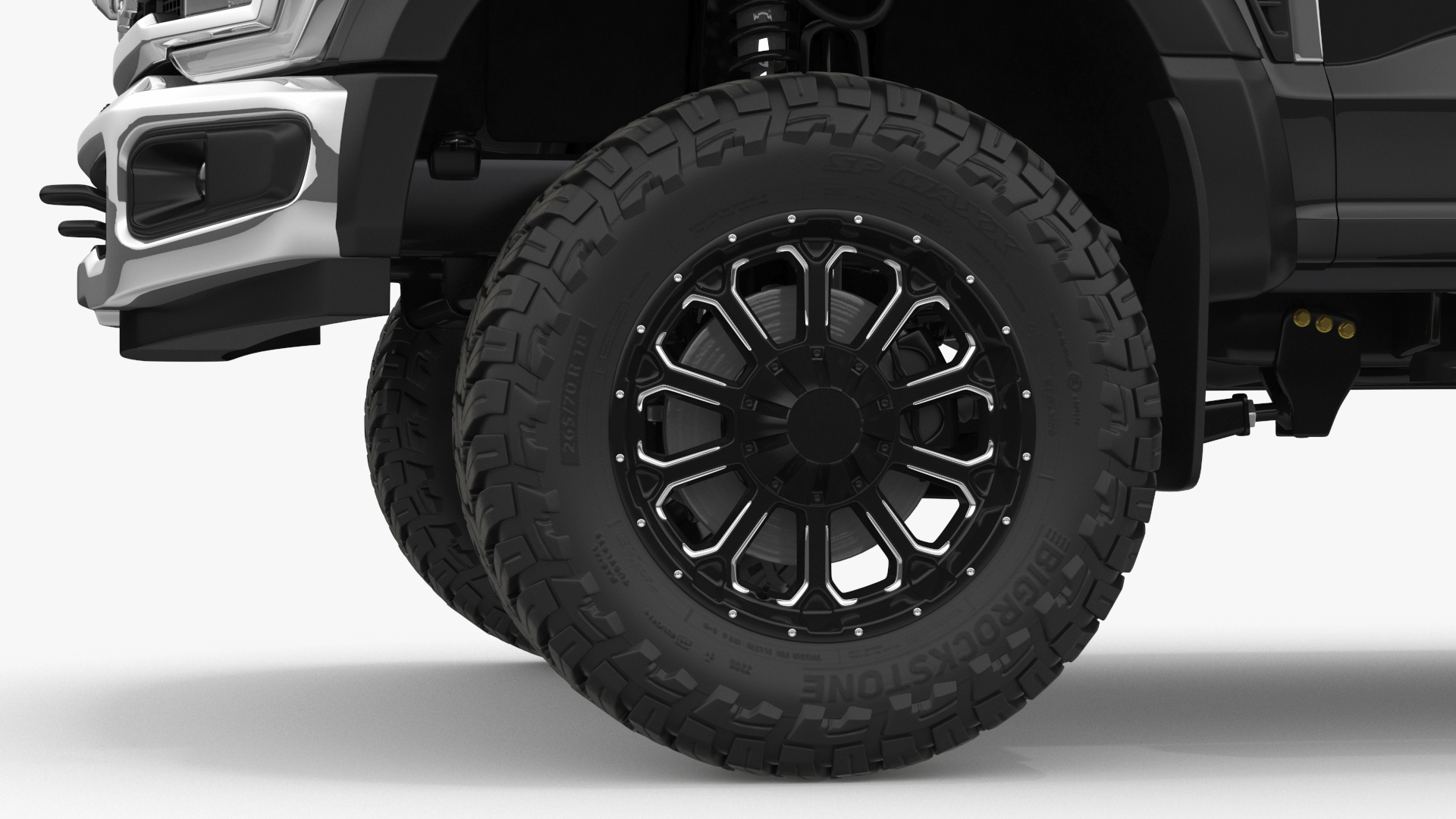 3D Ford Super Duty F-550 2023 Lift Kit Black