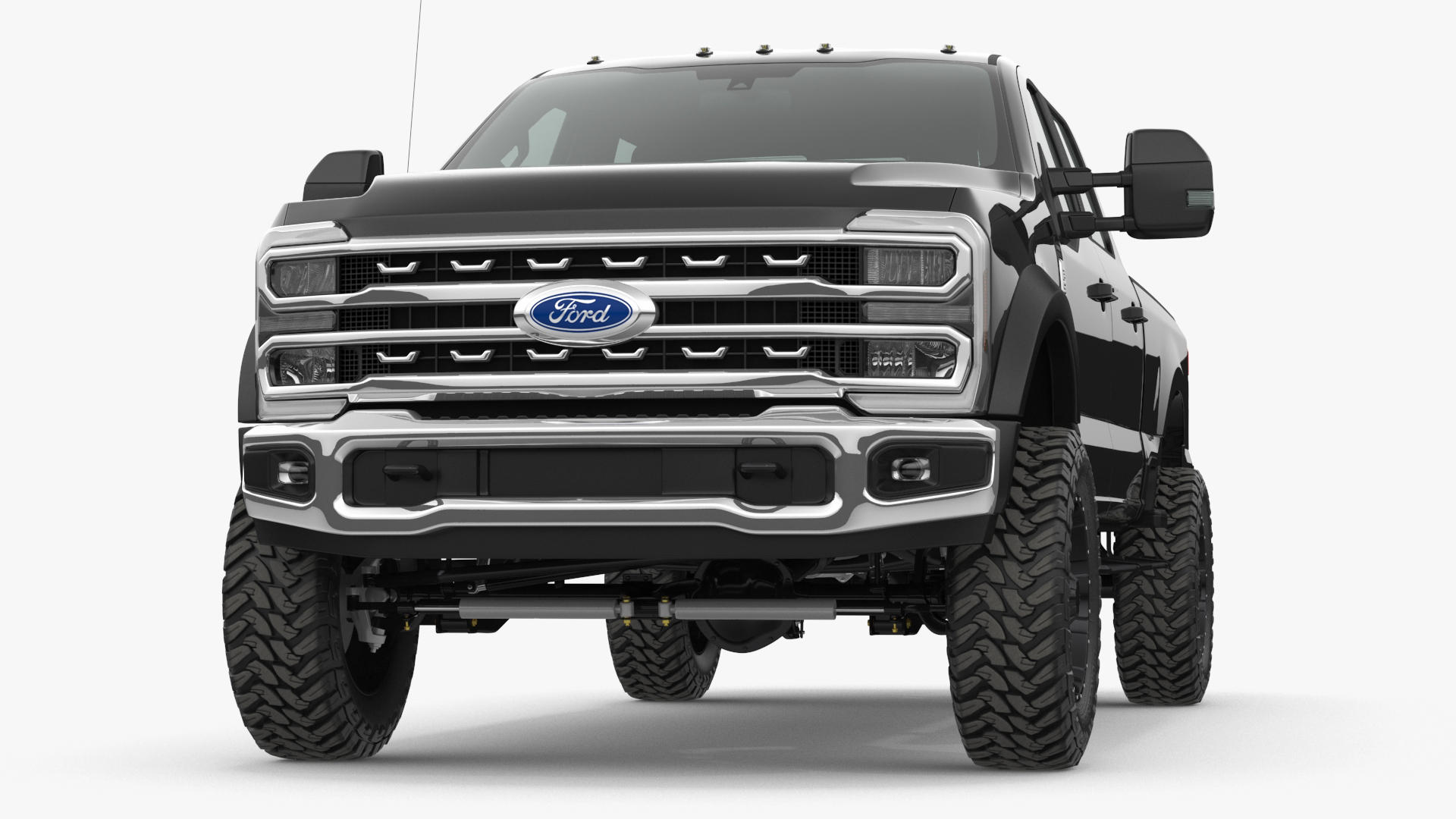 3D Ford Super Duty F-550 2023 Lift Kit Black
