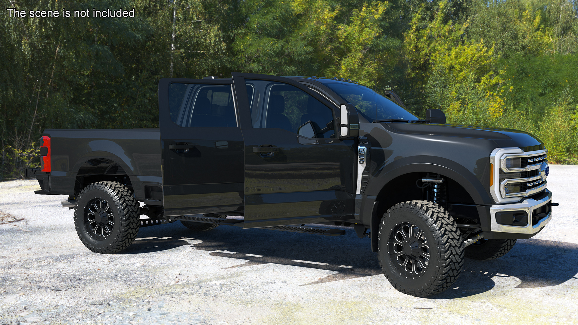 3D Ford Super Duty F-550 2023 Lift Kit Black