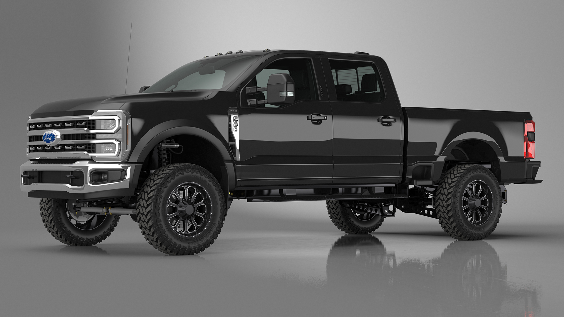 3D Ford Super Duty F-550 2023 Lift Kit Black