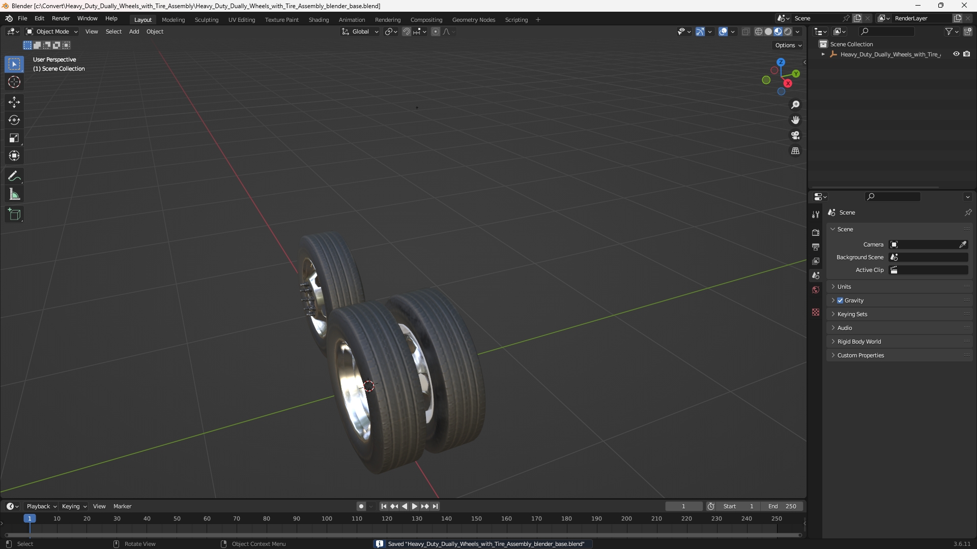 Heavy Duty Dually Wheels with Tire Assembly - view 10