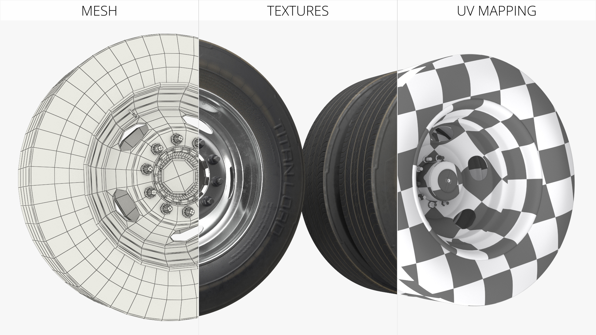 Heavy Duty Dually Wheels with Tire Assembly - view 8