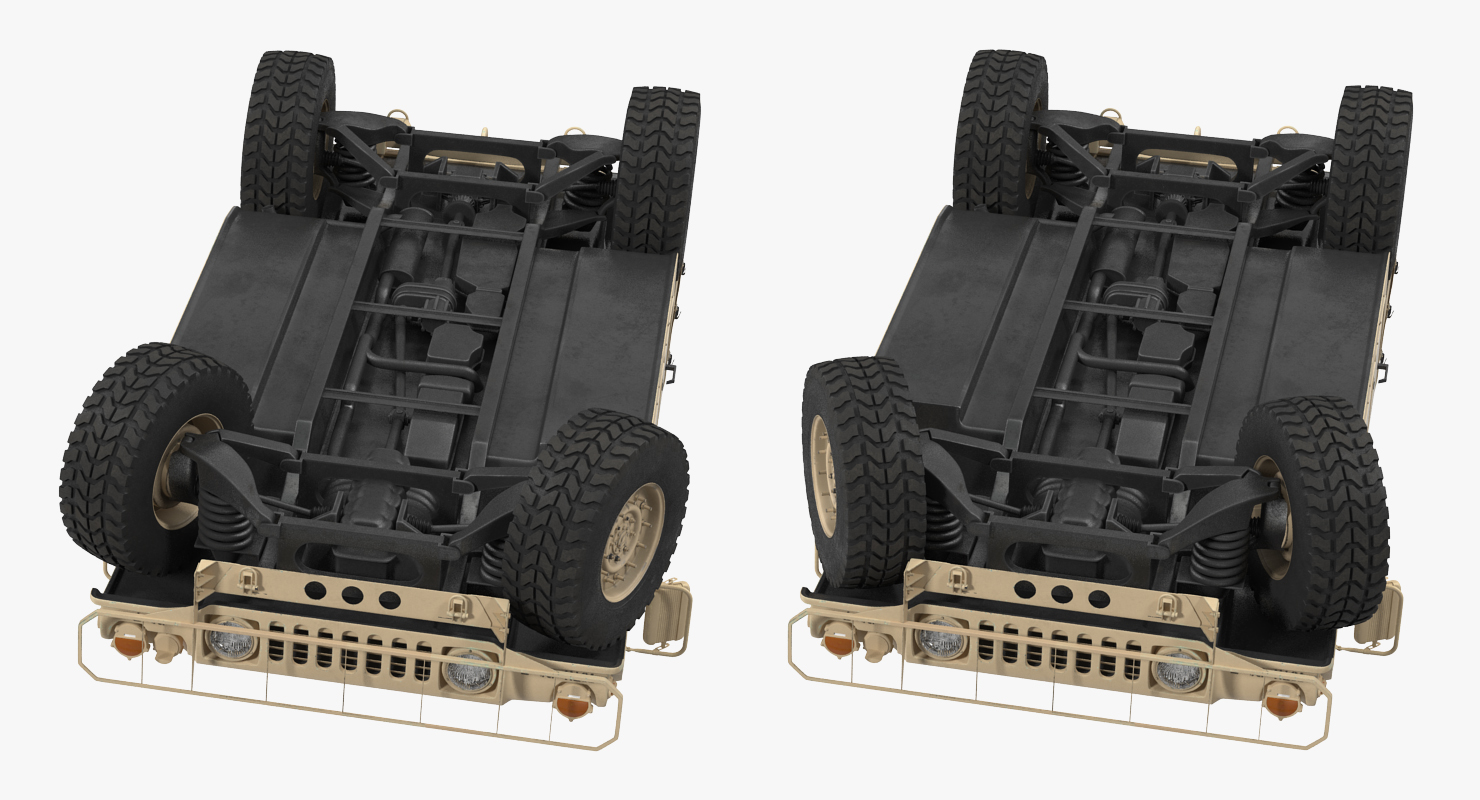 3D Soft Top Troop Carrier HMMWV m1035 Rigged Desert model