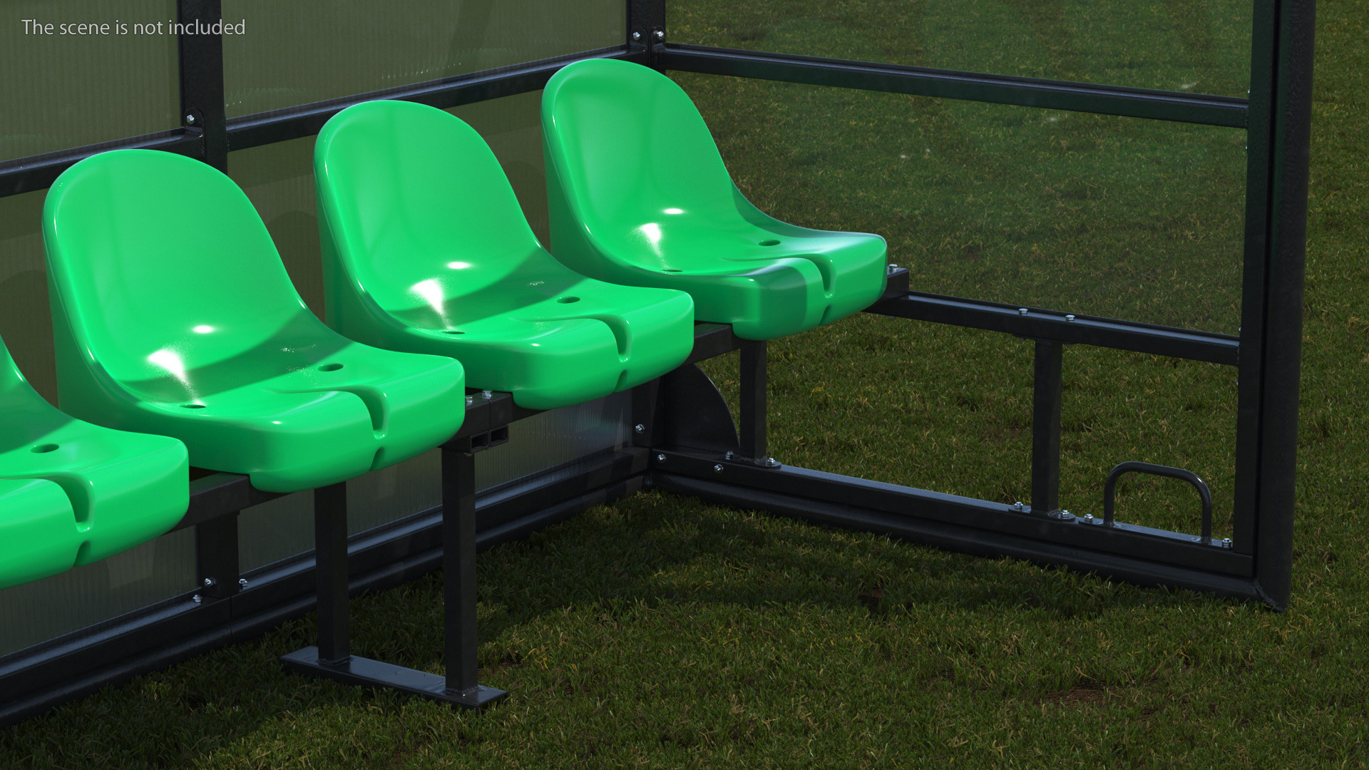 Portable Football Substitute Bench 3D model