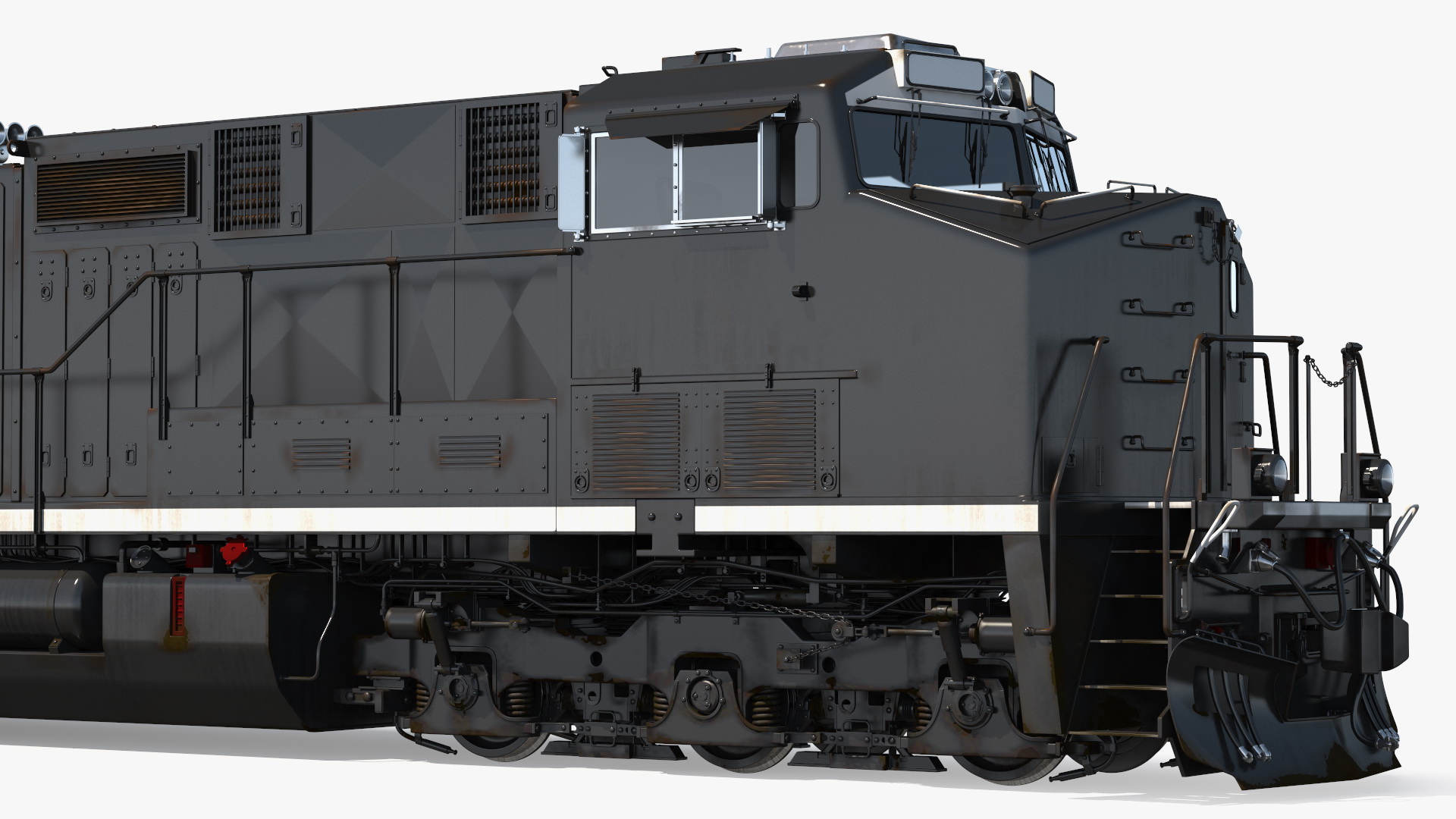 3D USA Diesel Locomotive with Coal Hopper Cars model