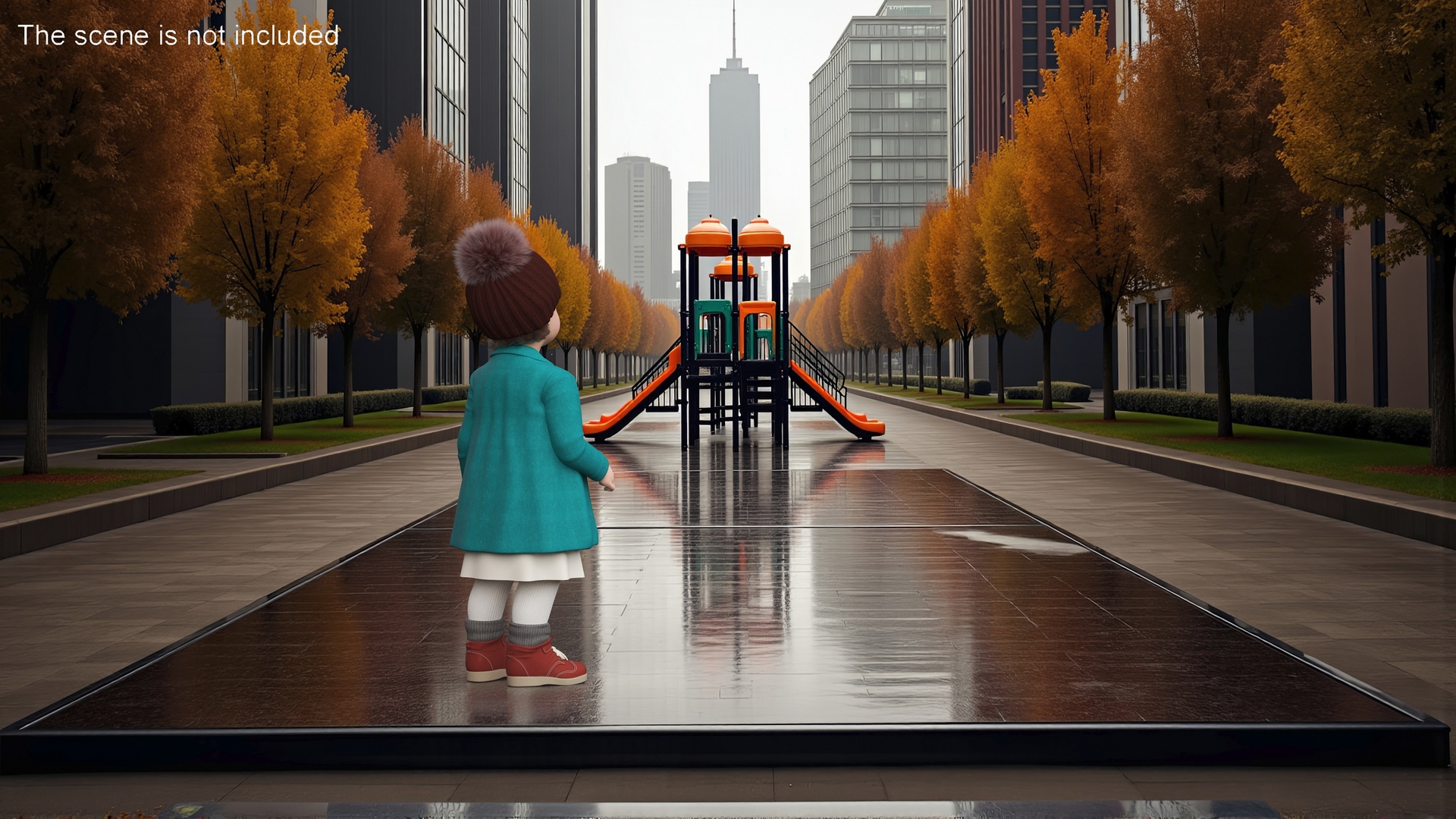 Toddler Girl Everyday Autumn Style Standing Fur 3D