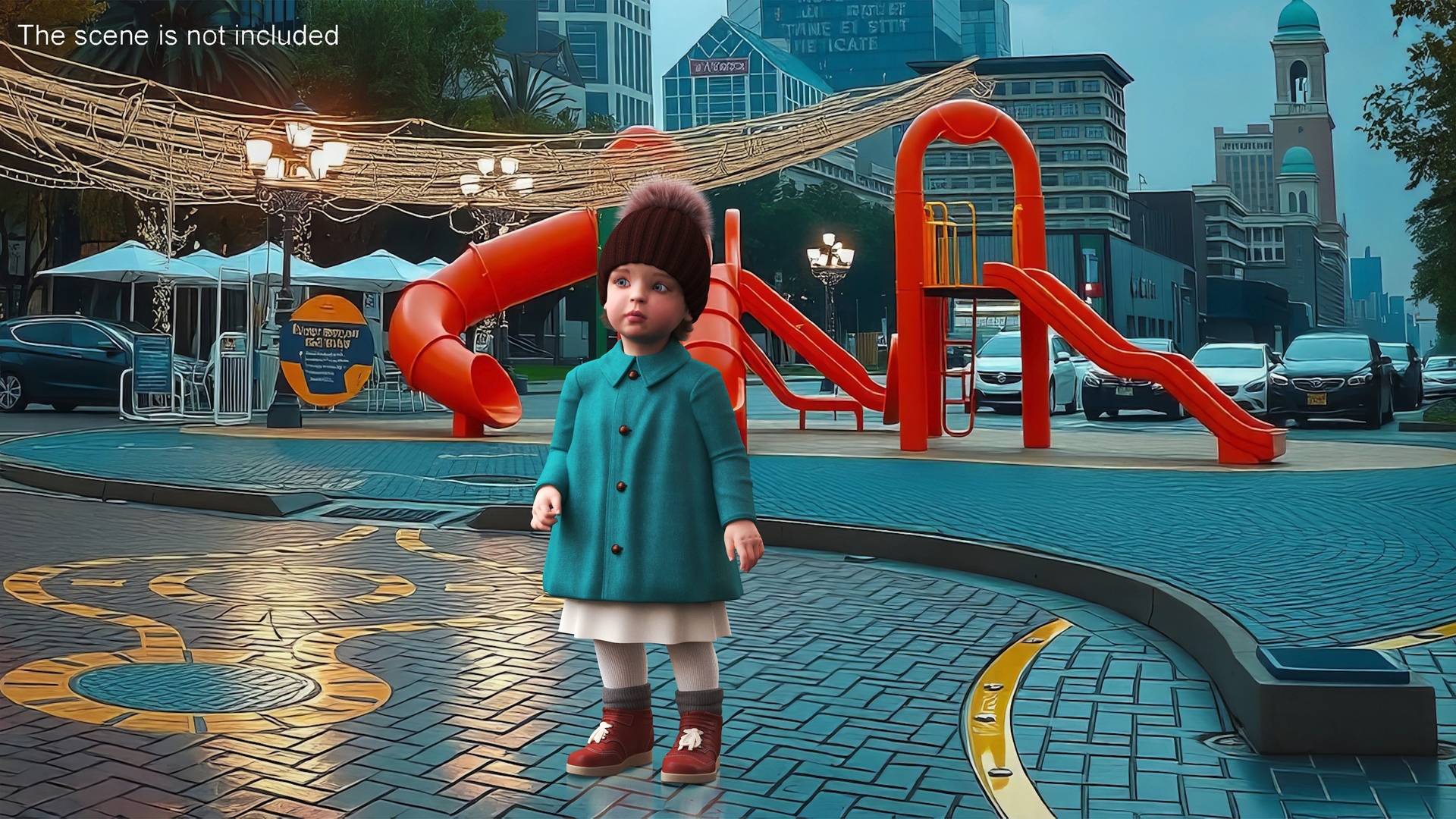 Toddler Girl Everyday Autumn Style Standing Fur 3D