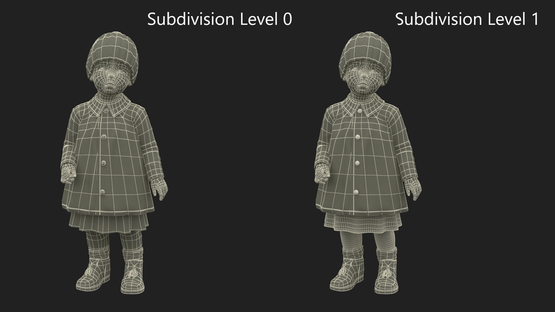 Toddler Girl Everyday Autumn Style Standing Fur 3D