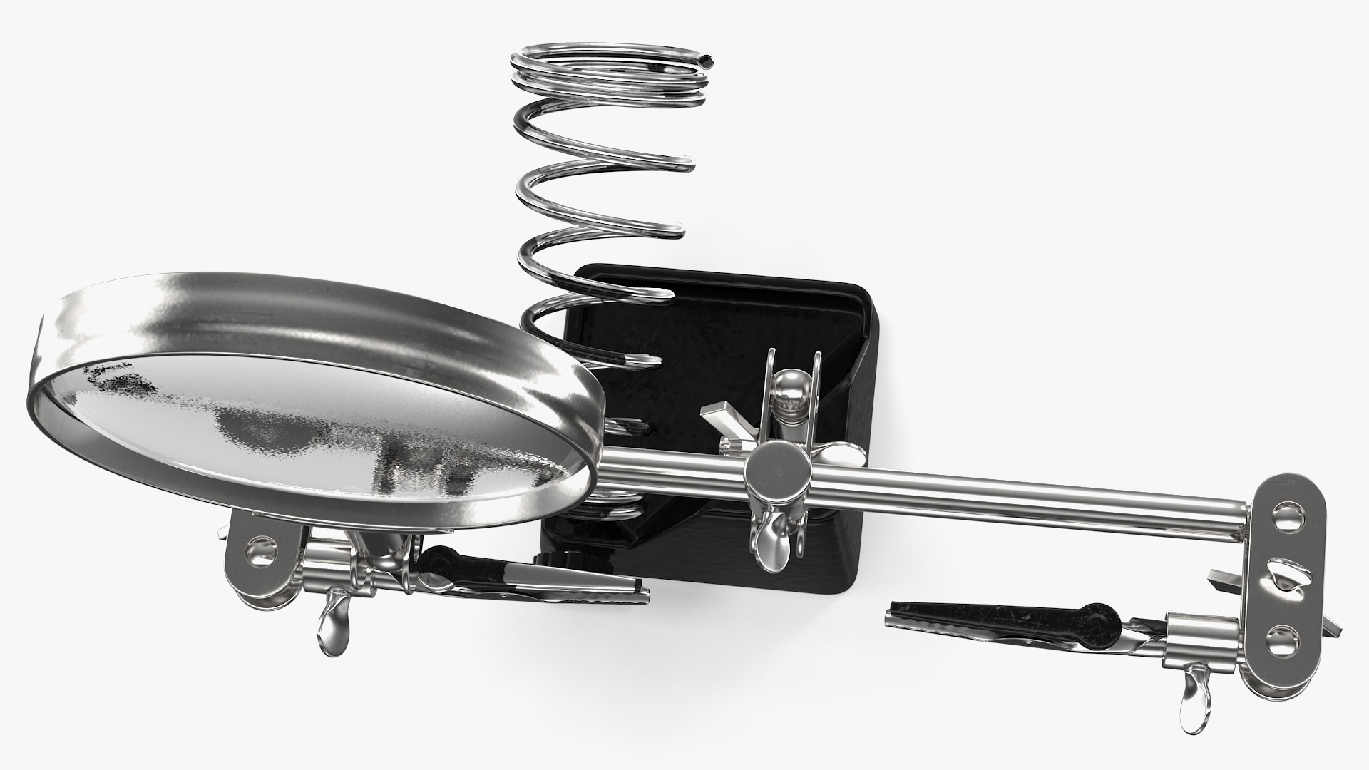 3D model Helping Hands with Magnifier and Soldering Iron Stand Rigged