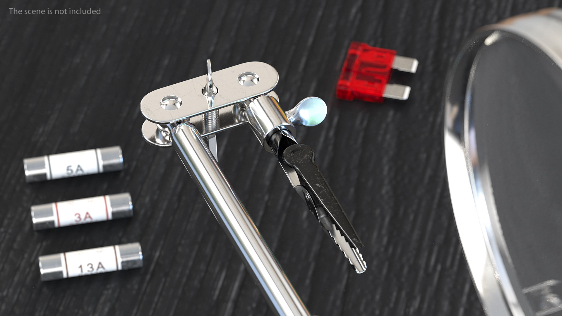 3D model Helping Hands with Magnifier and Soldering Iron Stand Rigged
