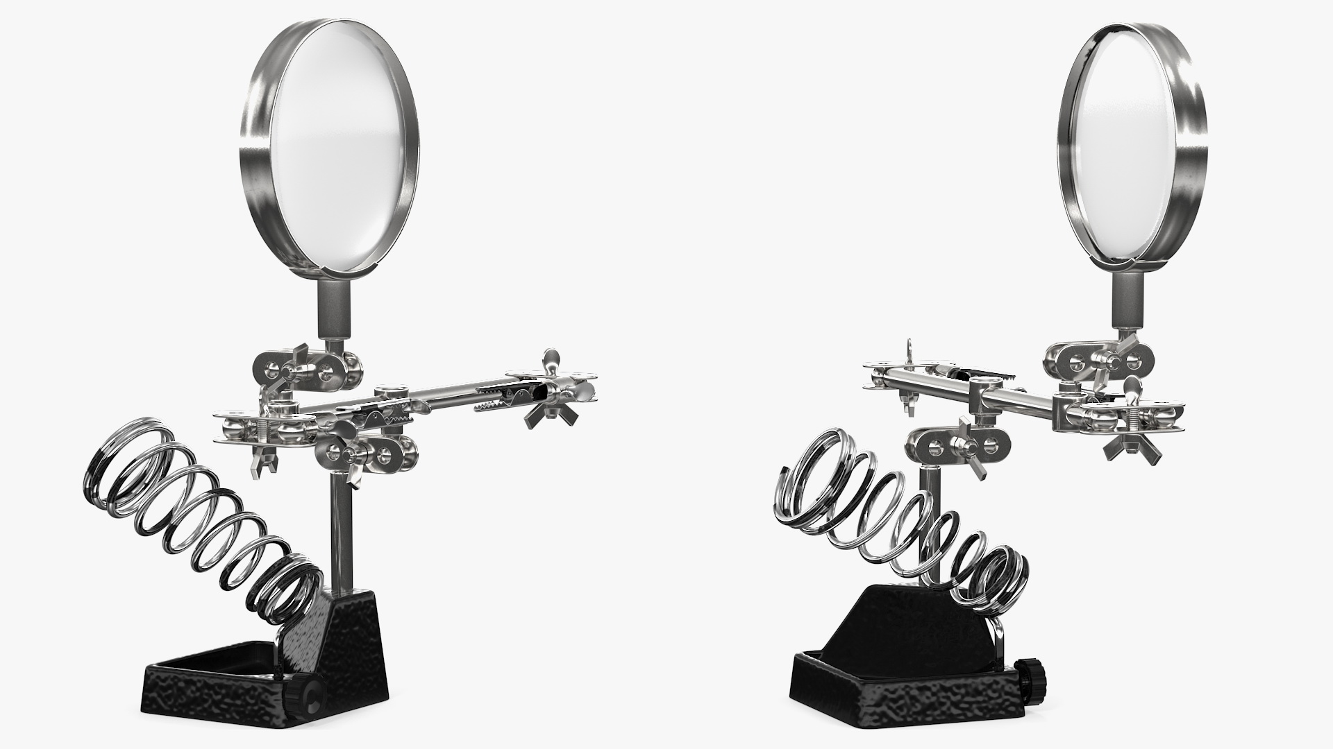 3D model Helping Hands with Magnifier and Soldering Iron Stand Rigged