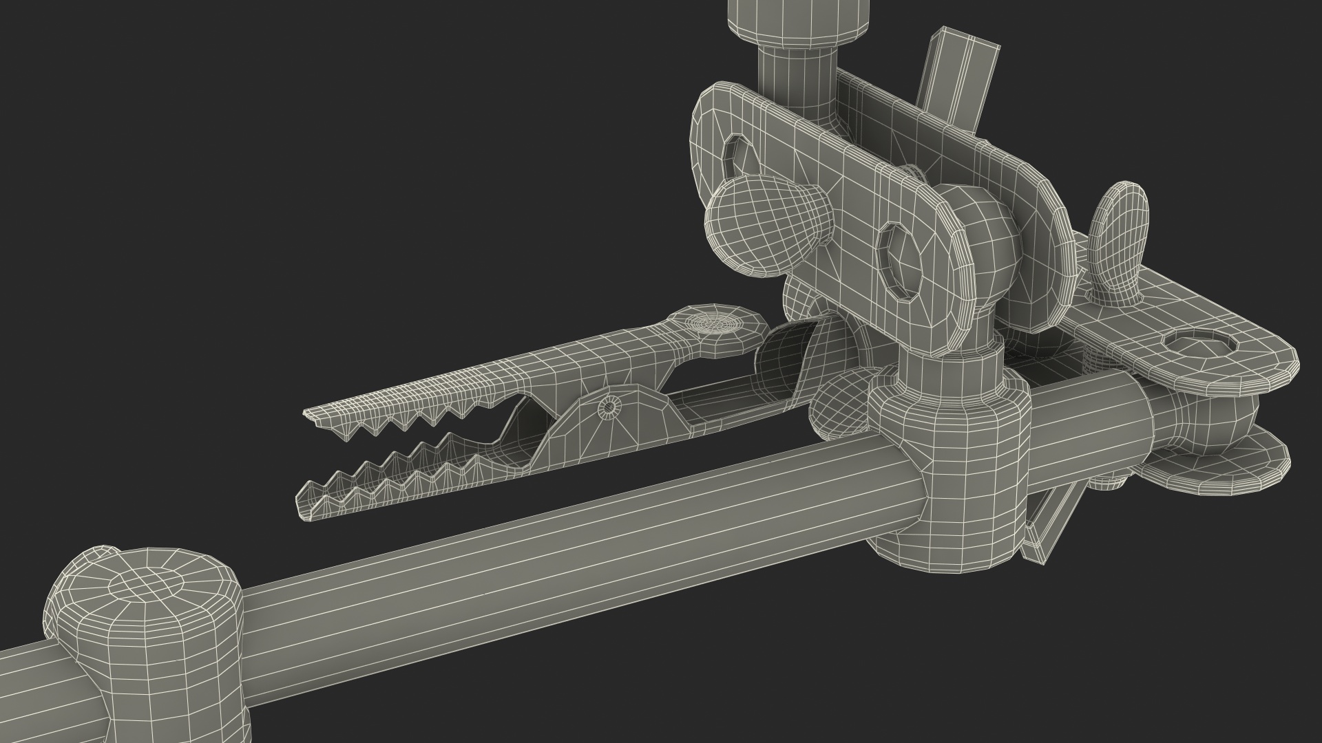 3D model Helping Hands with Magnifier and Soldering Iron Stand Rigged