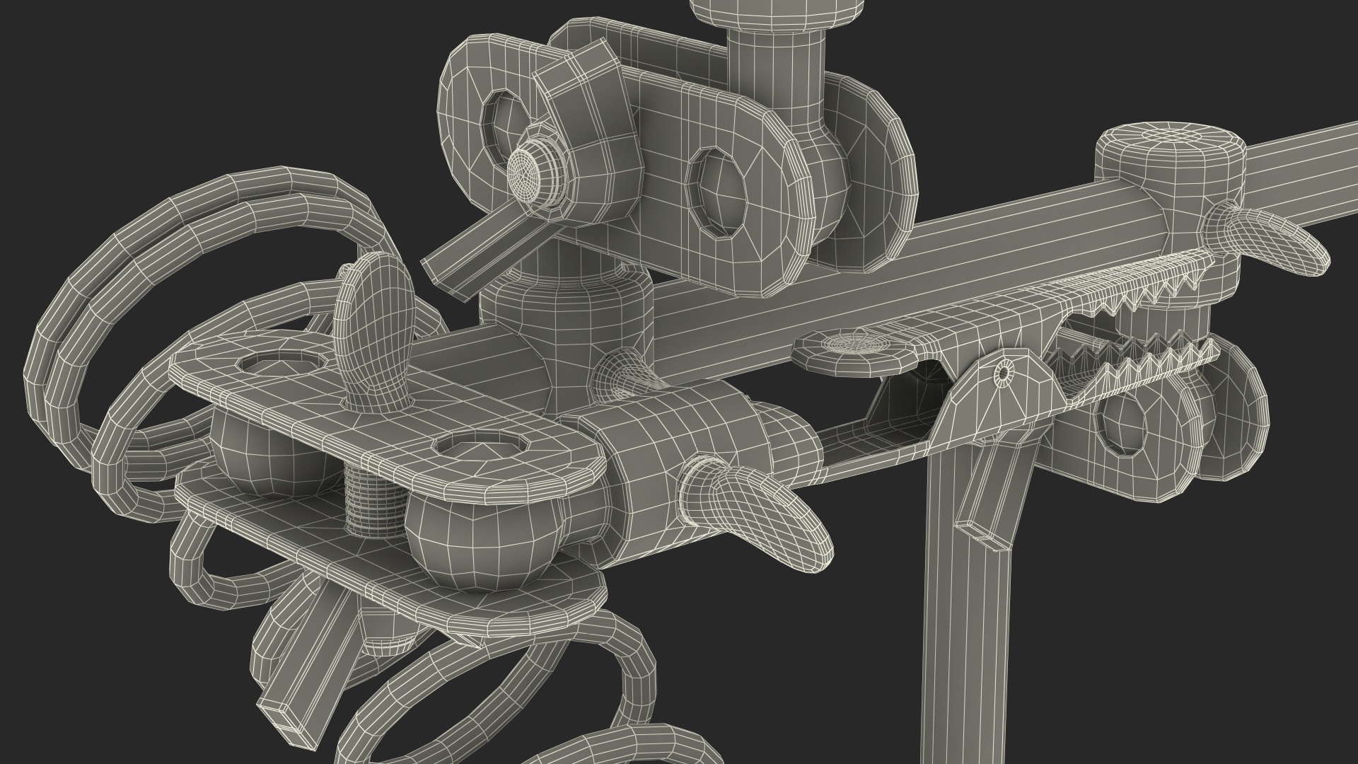3D model Helping Hands with Magnifier and Soldering Iron Stand Rigged