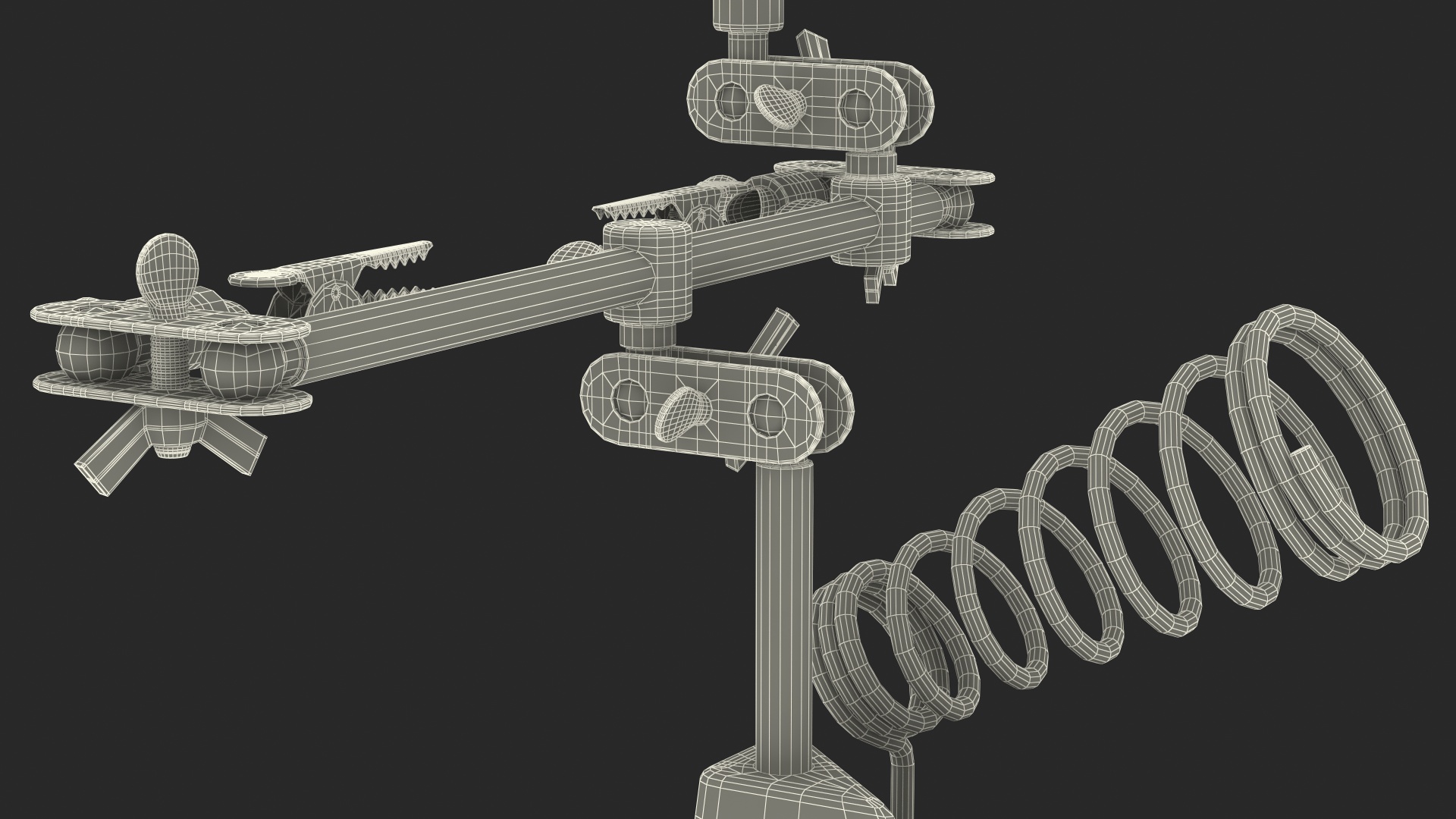 3D model Helping Hands with Magnifier and Soldering Iron Stand Rigged