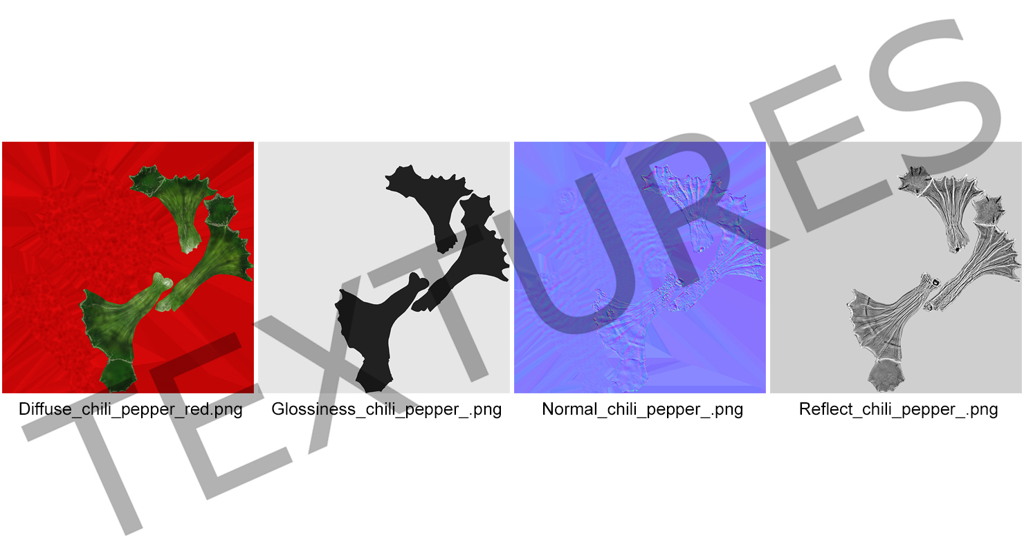3D Red Chili Pepper