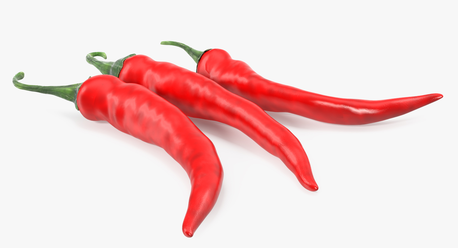 3D Red Chili Pepper