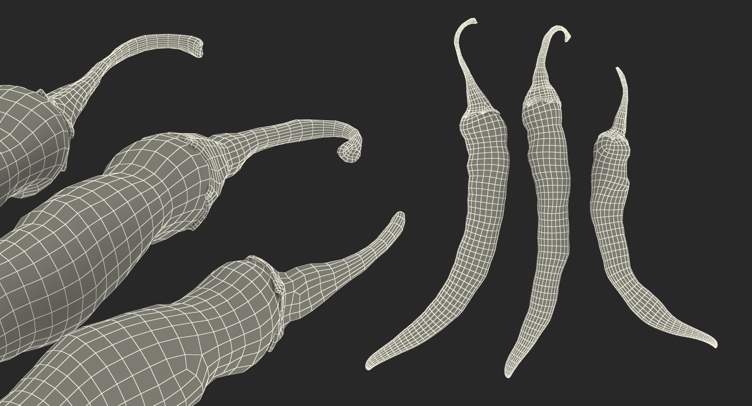 3D Red Chili Pepper
