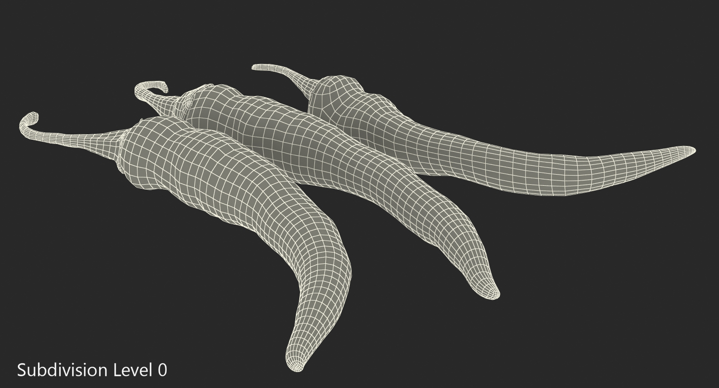 3D Red Chili Pepper