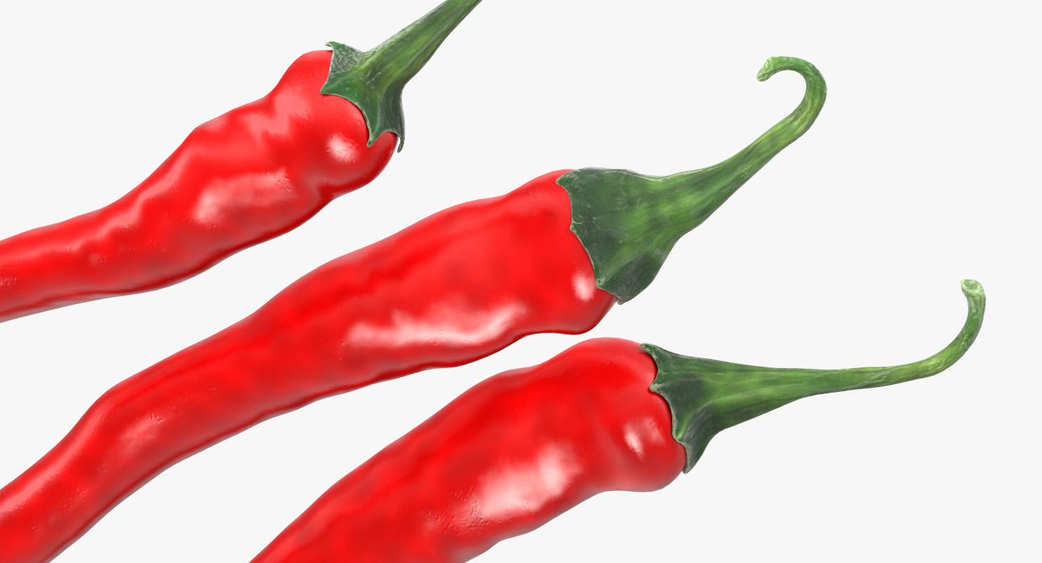 3D Red Chili Pepper