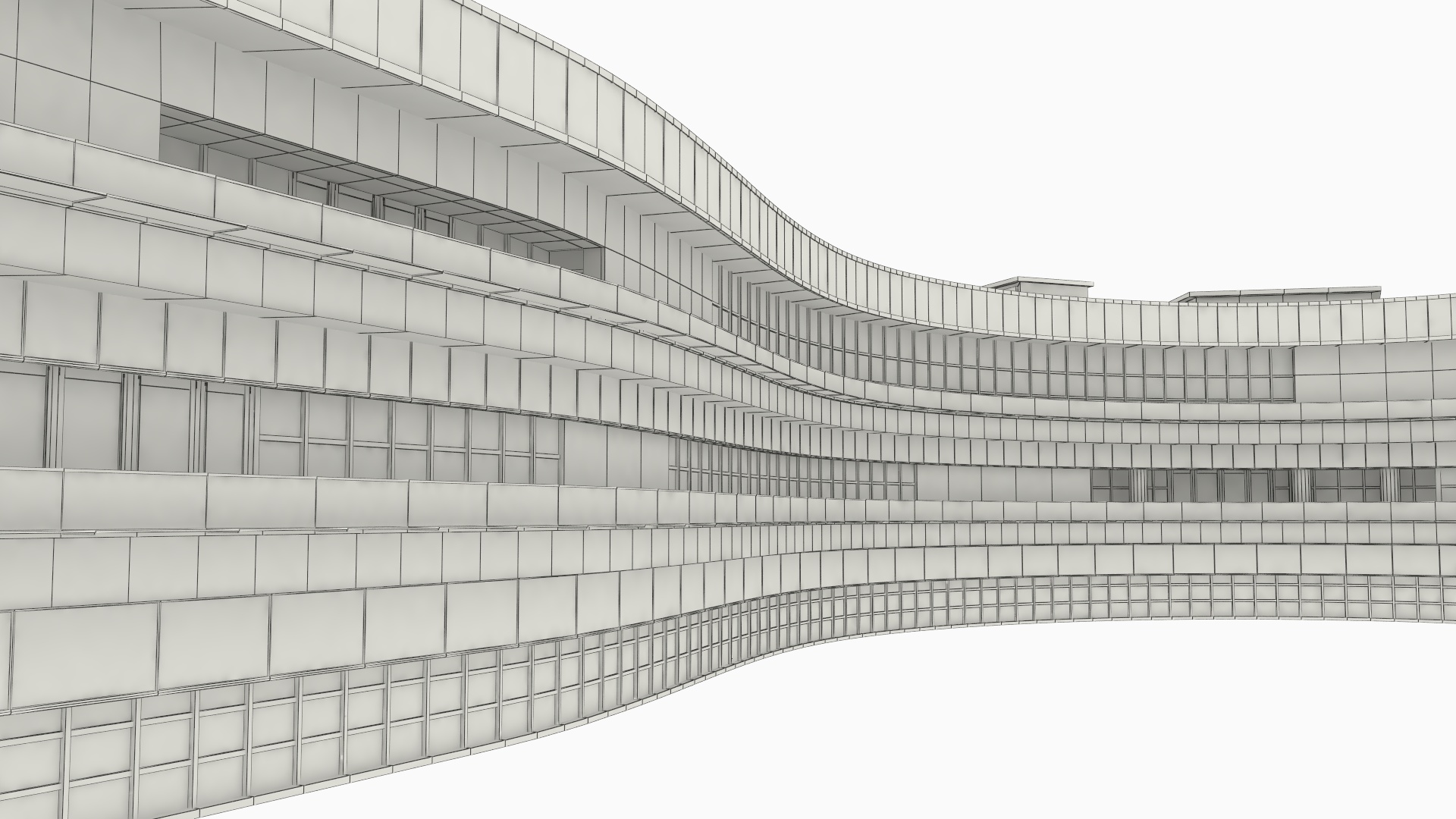 Modern Curved Facility Building with Landscape Roof - view 6