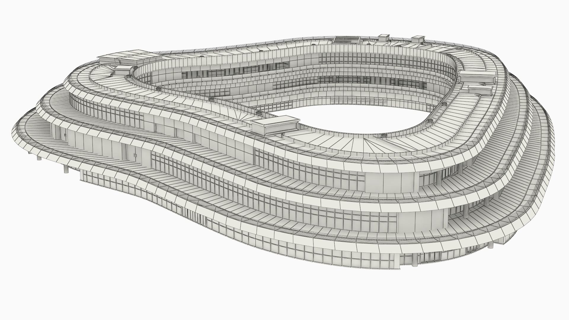 Modern Curved Facility Building with Landscape Roof - view 5
