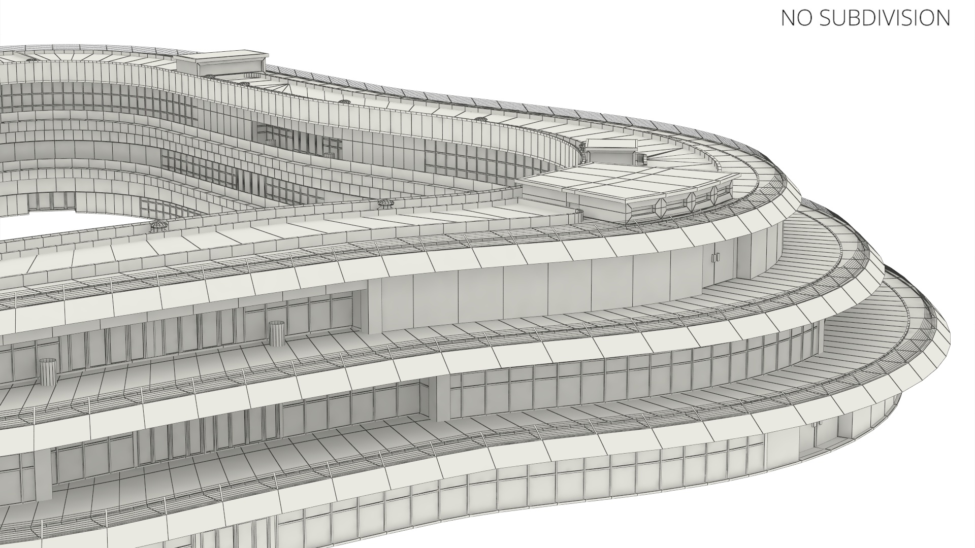 Modern Curved Facility Building with Landscape Roof - view 4