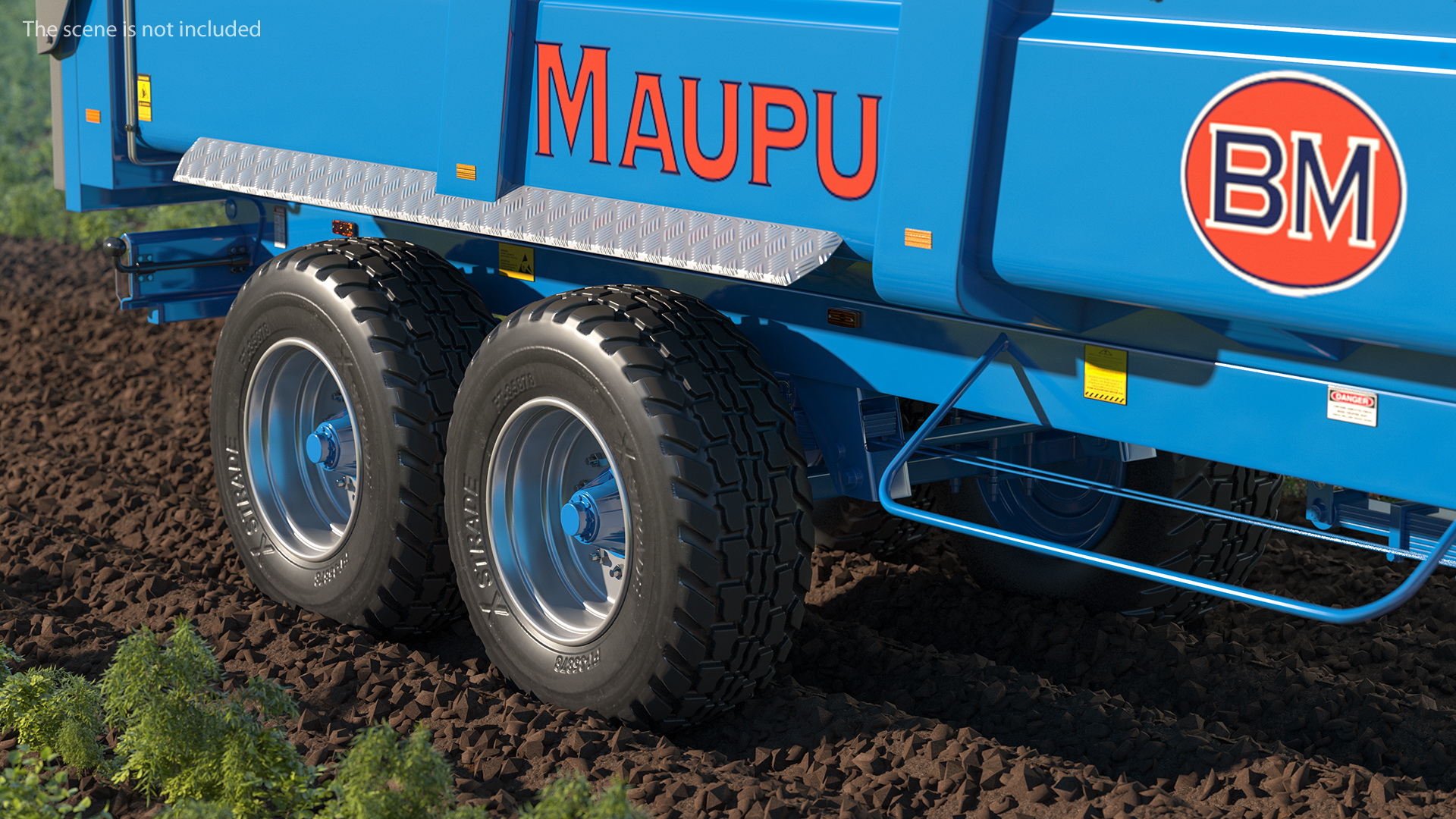 3D model Maupu 18t Body Tipper Trailer Clean