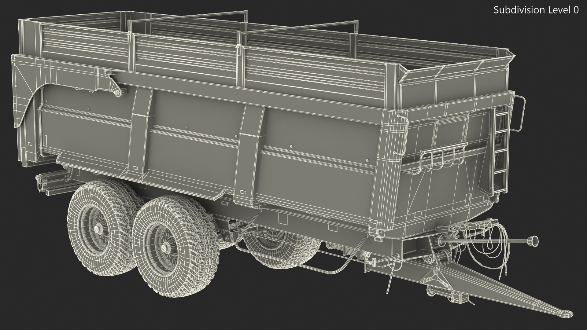 3D model Maupu 18t Body Tipper Trailer Clean