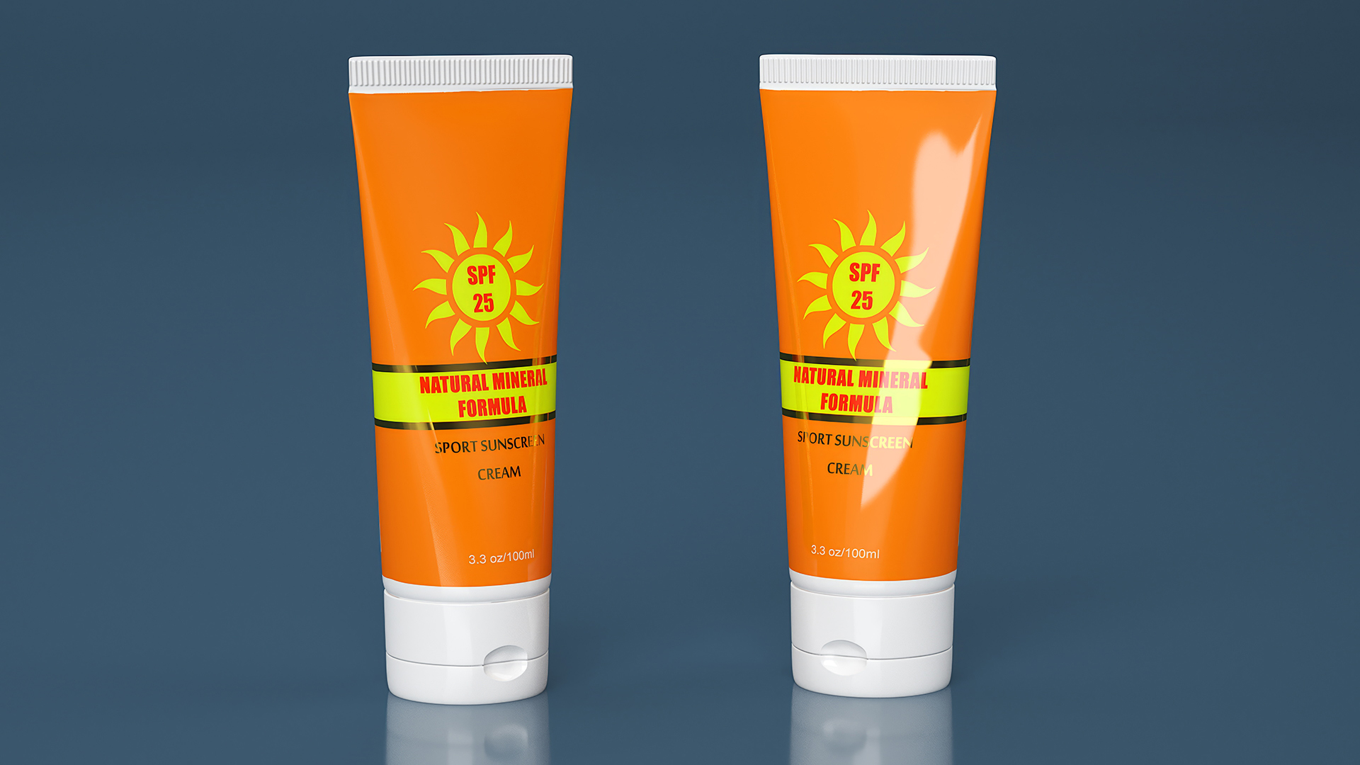 3D Sunscreen Tube Natural Mineral Formula model