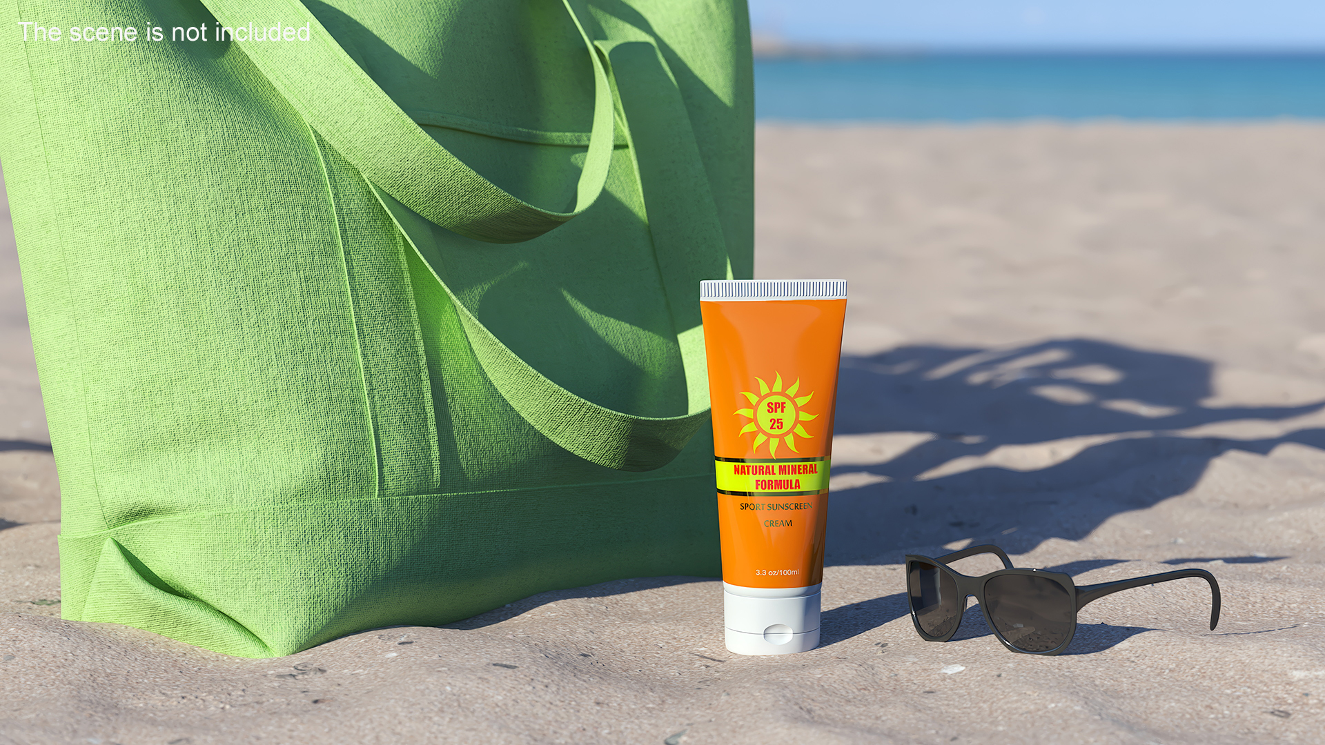 3D Sunscreen Tube Natural Mineral Formula model