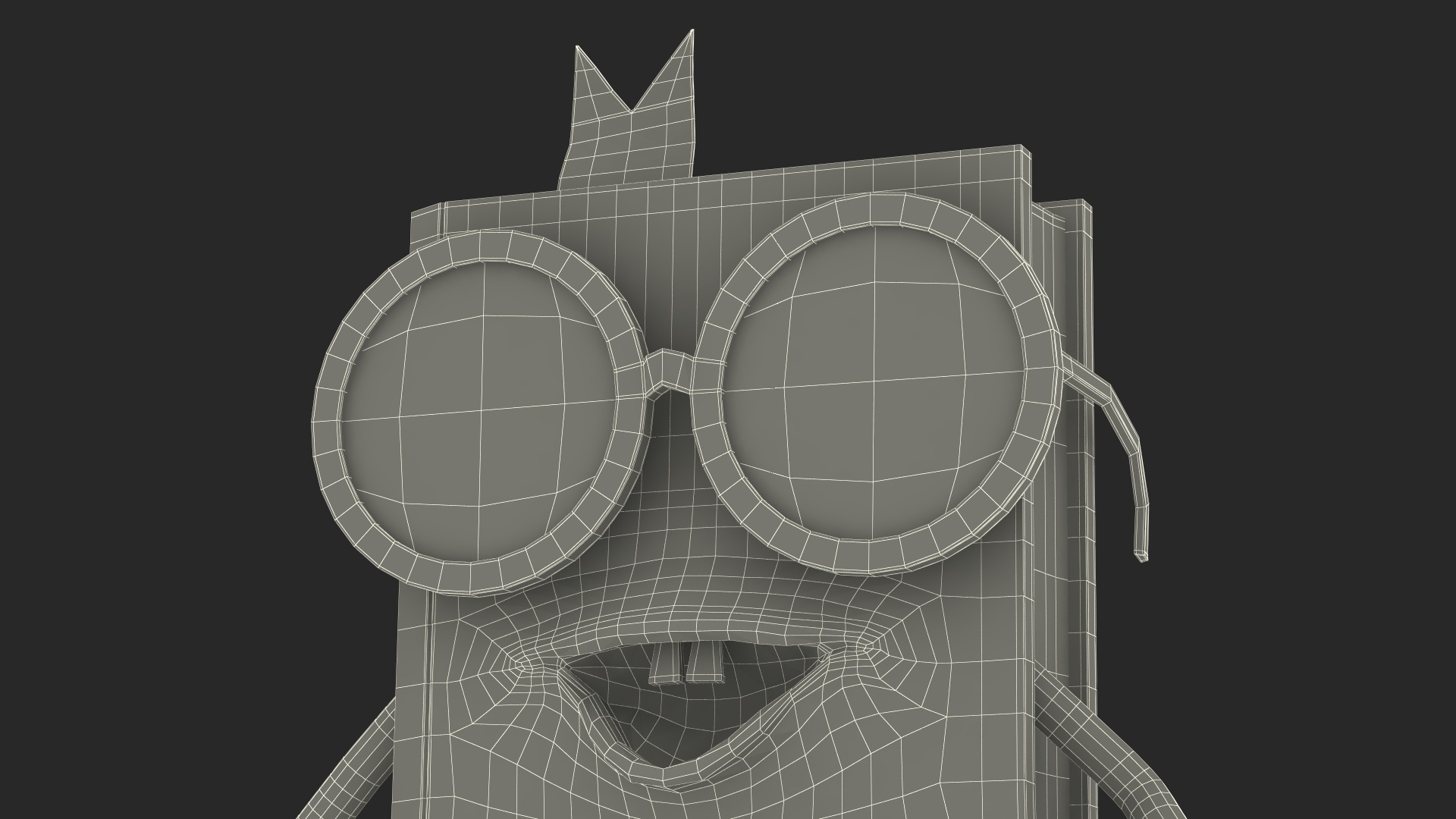 3D model Toon Yellow Book Character Standing Pose
