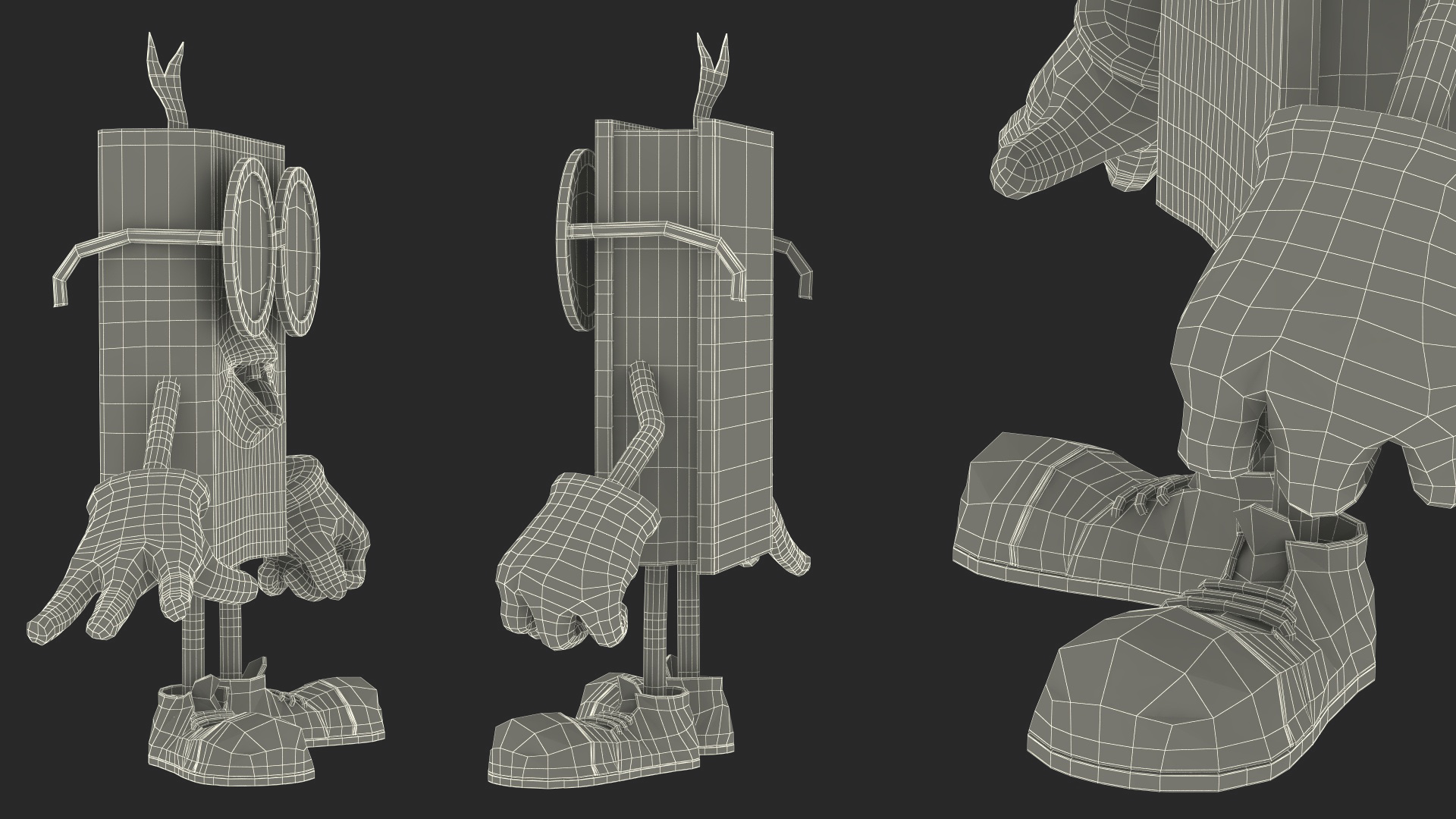 3D model Toon Yellow Book Character Standing Pose