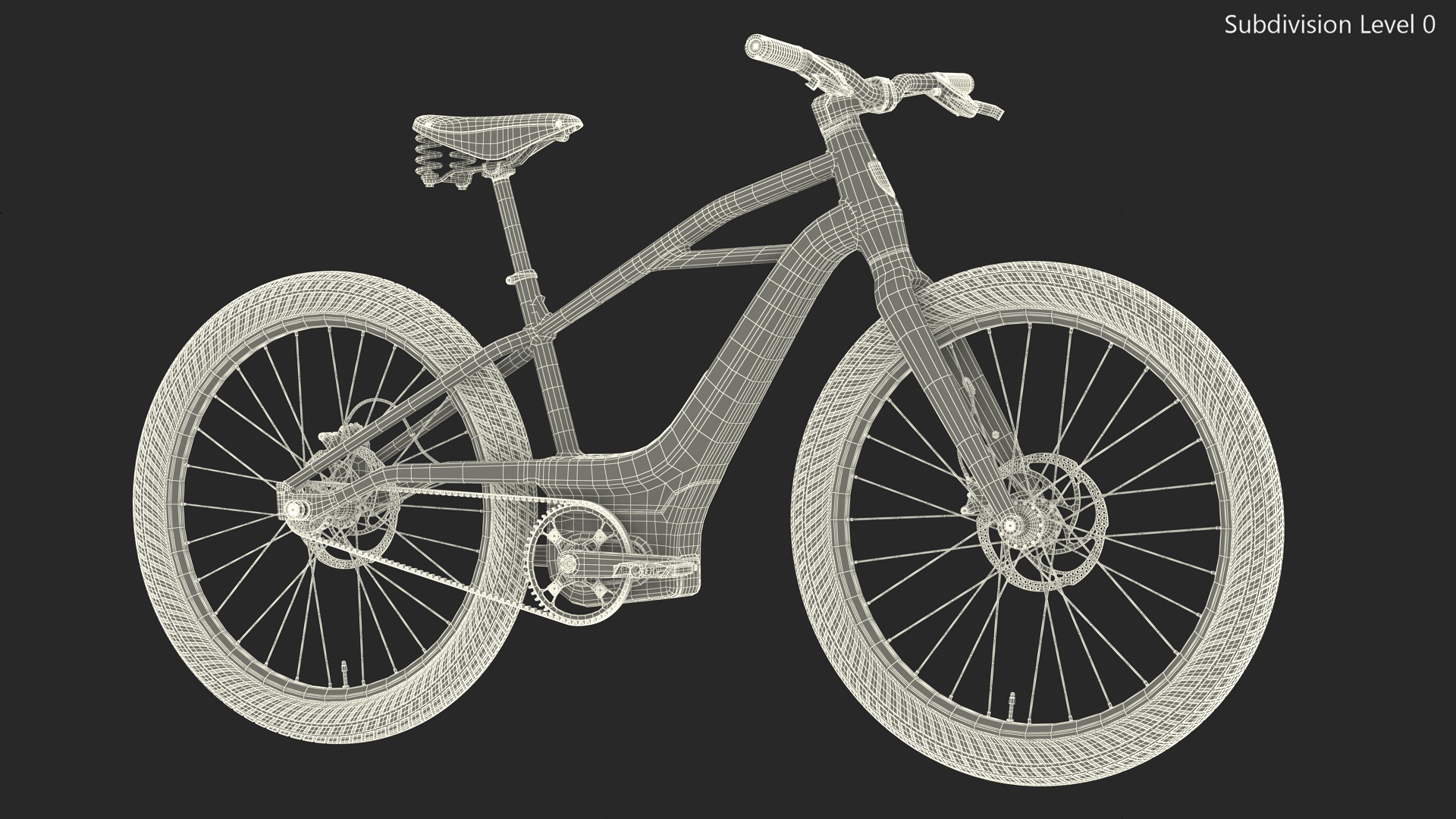 3D model Electric Bike Harley Davidson Red Rigged