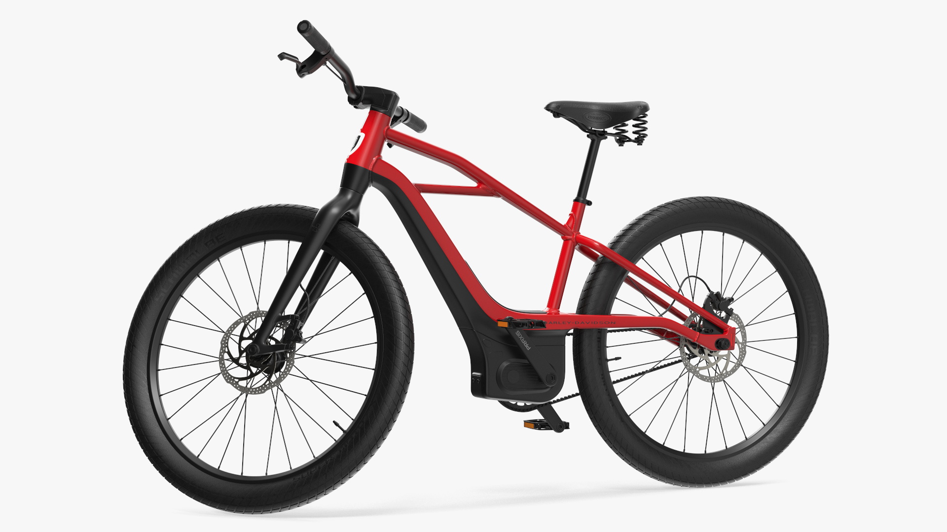 3D model Electric Bike Harley Davidson Red Rigged