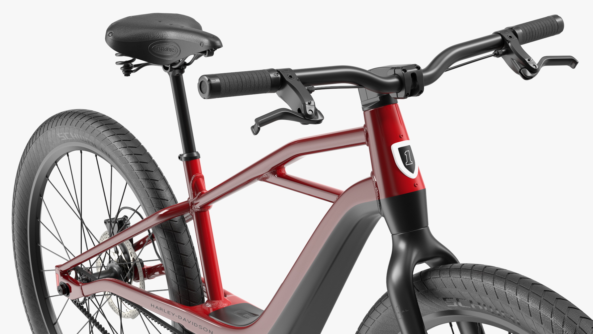 3D model Electric Bike Harley Davidson Red Rigged