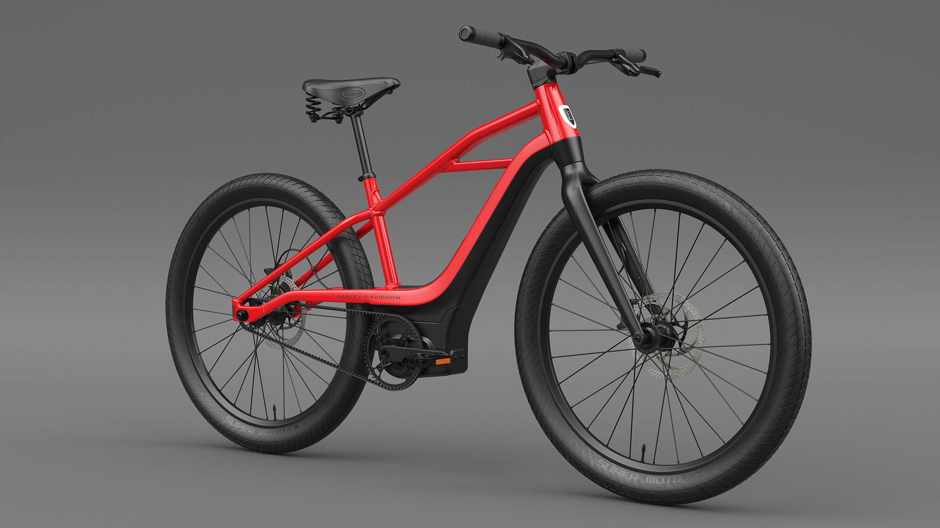 3D model Electric Bike Harley Davidson Red Rigged