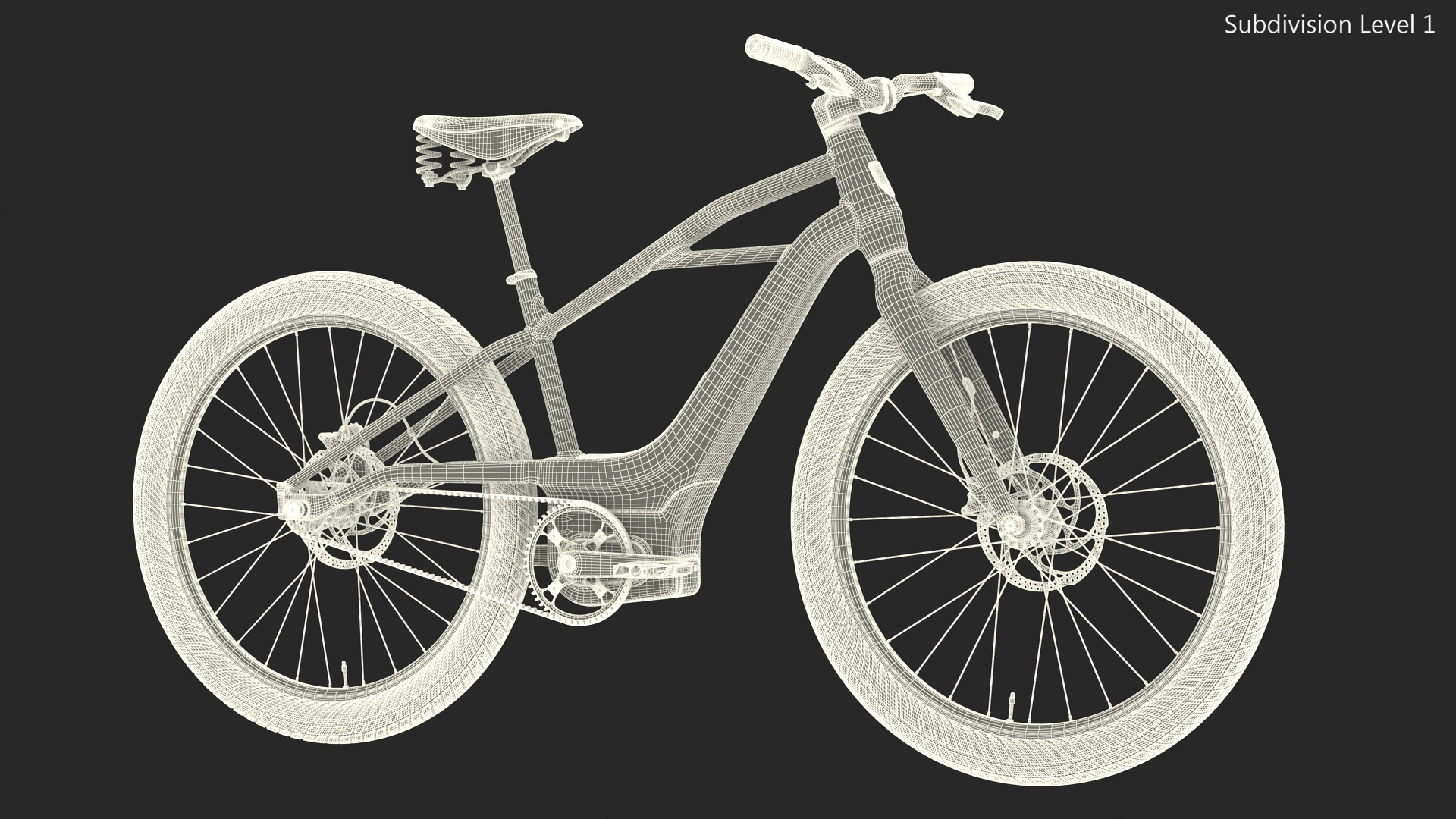 3D model Electric Bike Harley Davidson Red Rigged