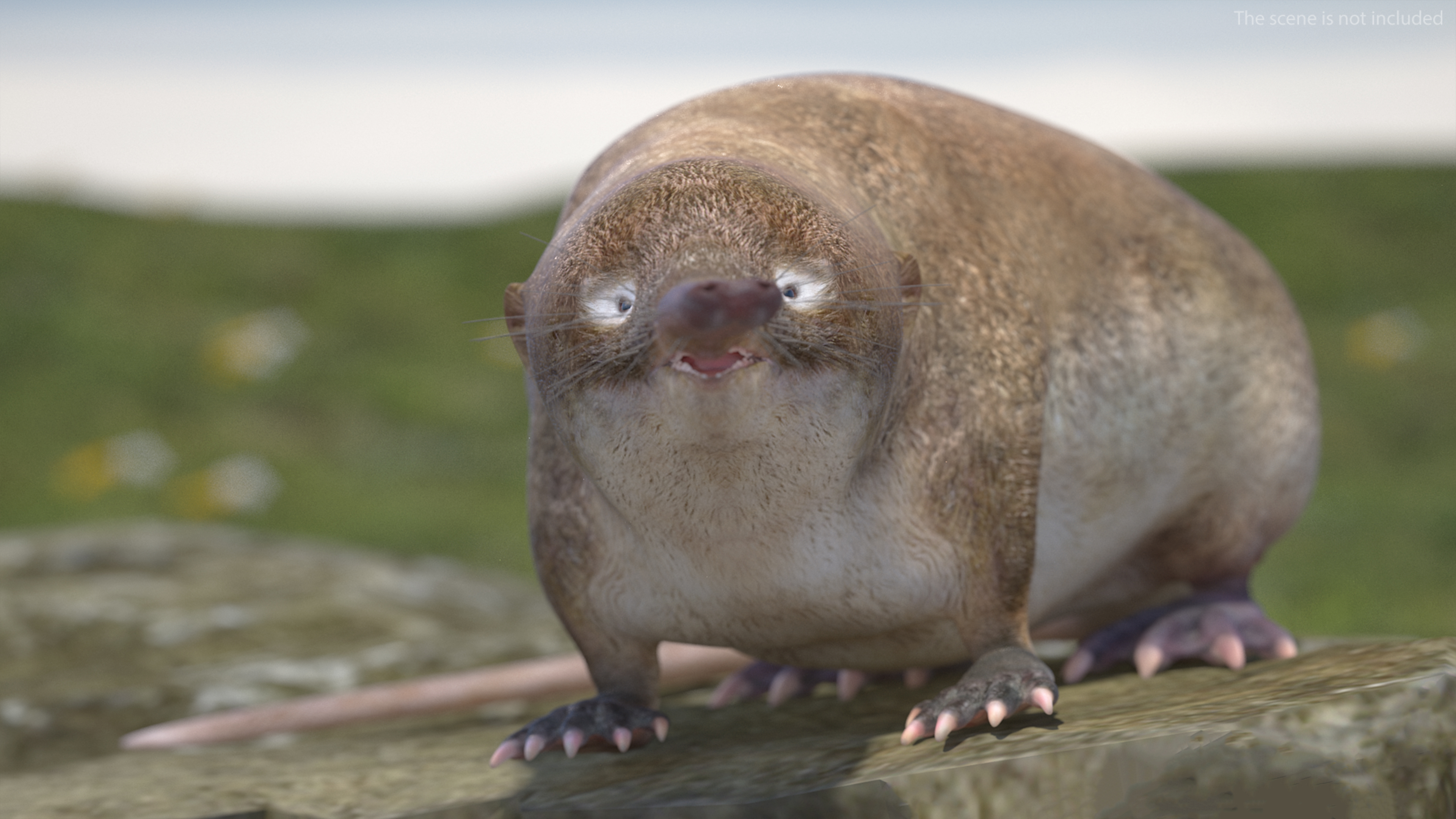 Desmana Moschata Rigged for Cinema 4D 3D