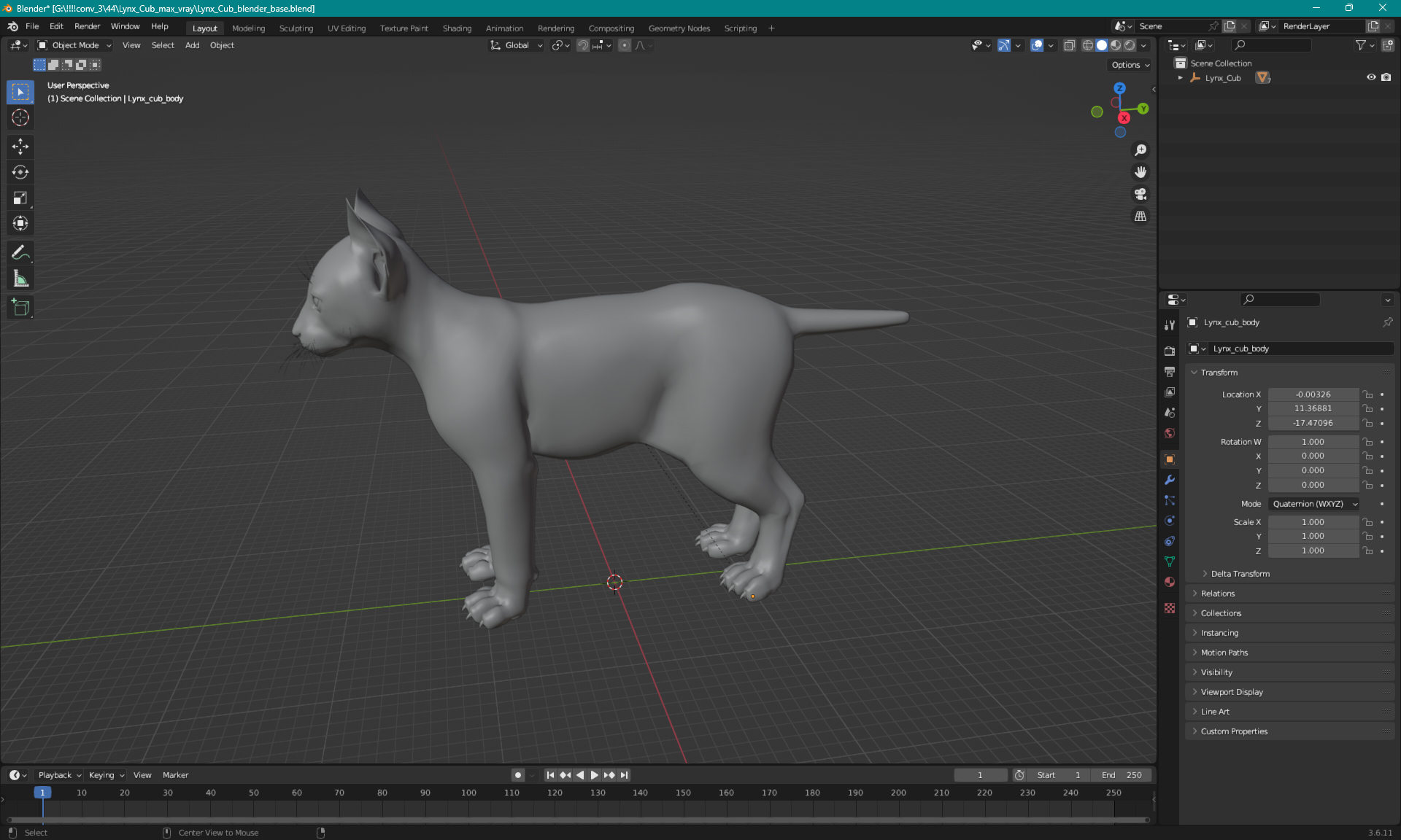 3D model Lynx Cub
