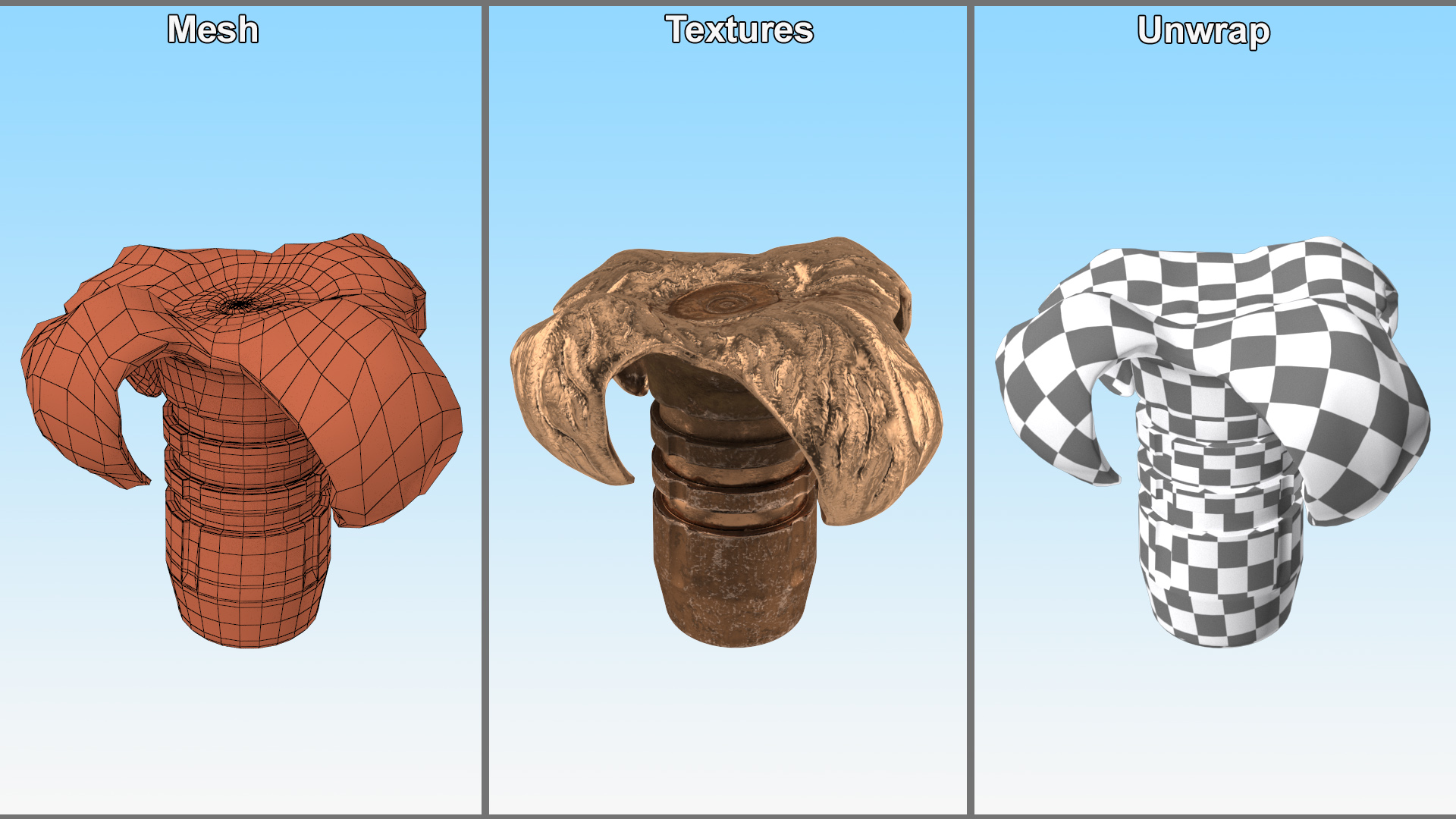 3D Copper Impact Ammo model