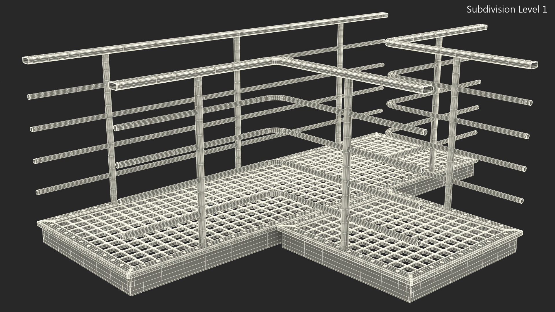 3D Industrial Catwalk T Shape