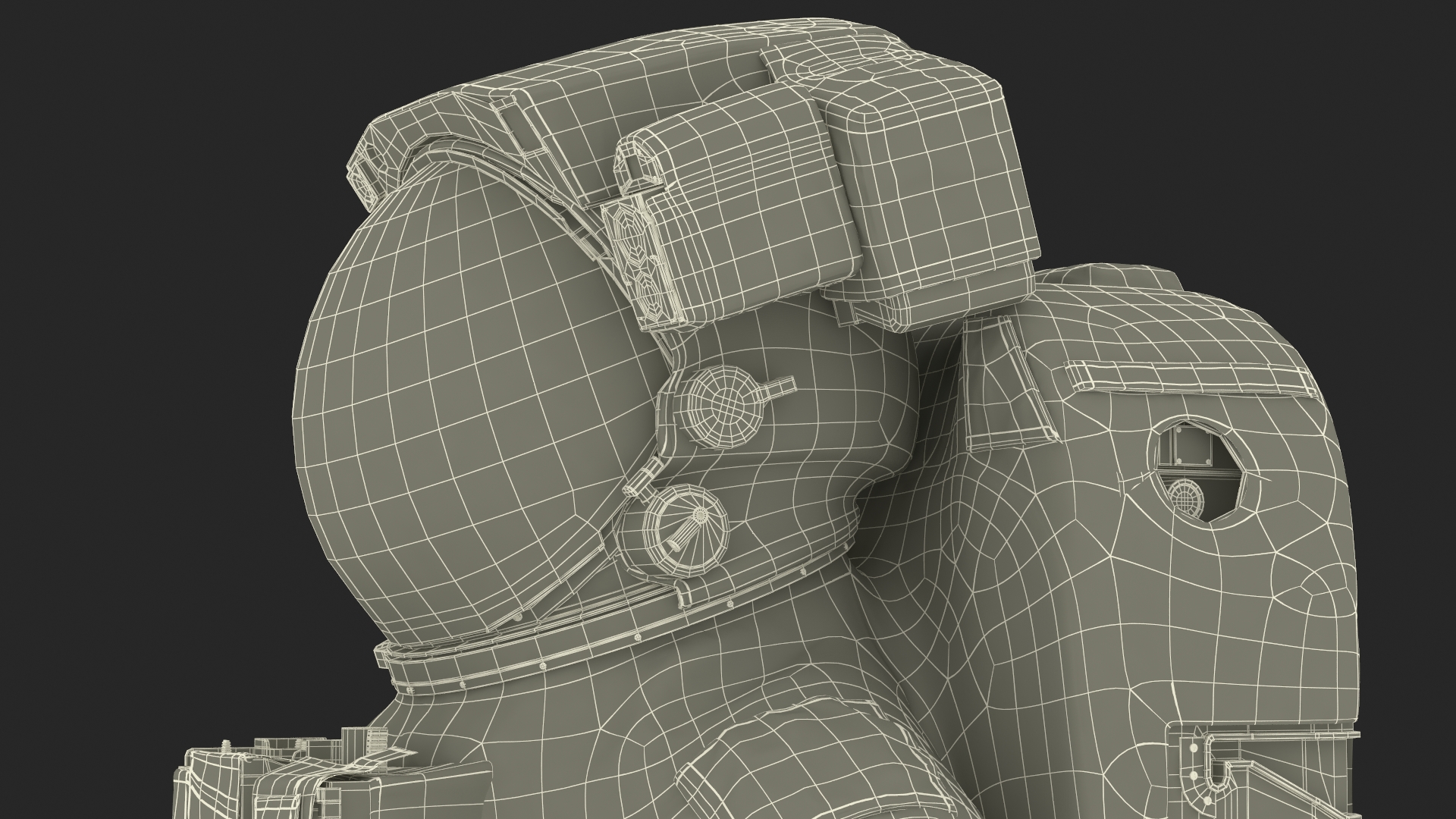 Spacesuit Extravehicular Mobility Unit EMU Rigged 3D model